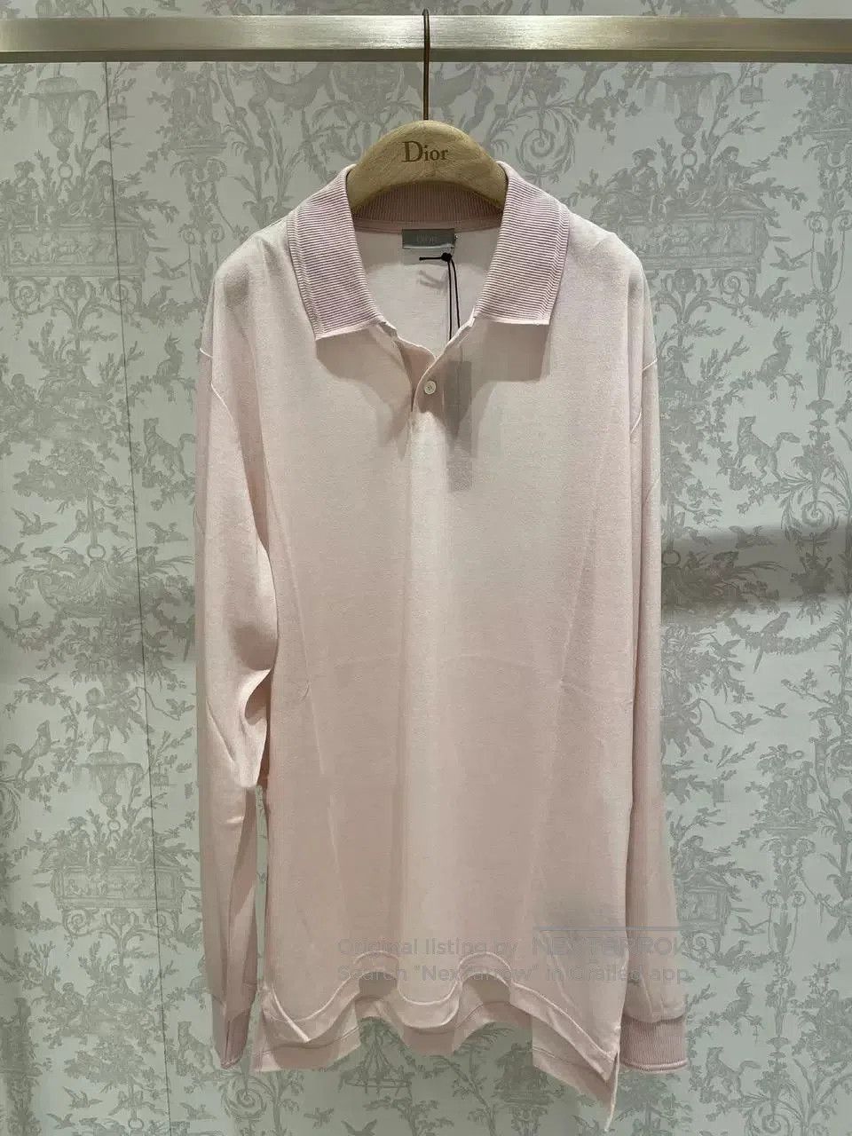 Dior Dior Homme Pink Long Sleeve Polo. Size US L / EU 52-54 / 3 - 1 Thumbnail