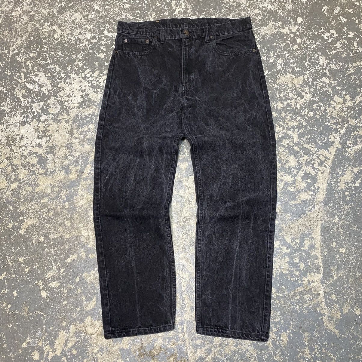 Levi's × Vintage Vintage Levi’s 550 Relaxed Fit Black Faded Jeans USA 90s Size US 35 - 4 Thumbnail