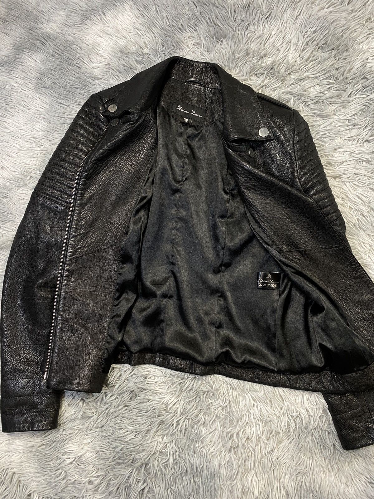 Leather × Vintage Adriana Donna Black Snake Leather Jacket M Size US M / EU 48-50 / 2 - 6 Thumbnail
