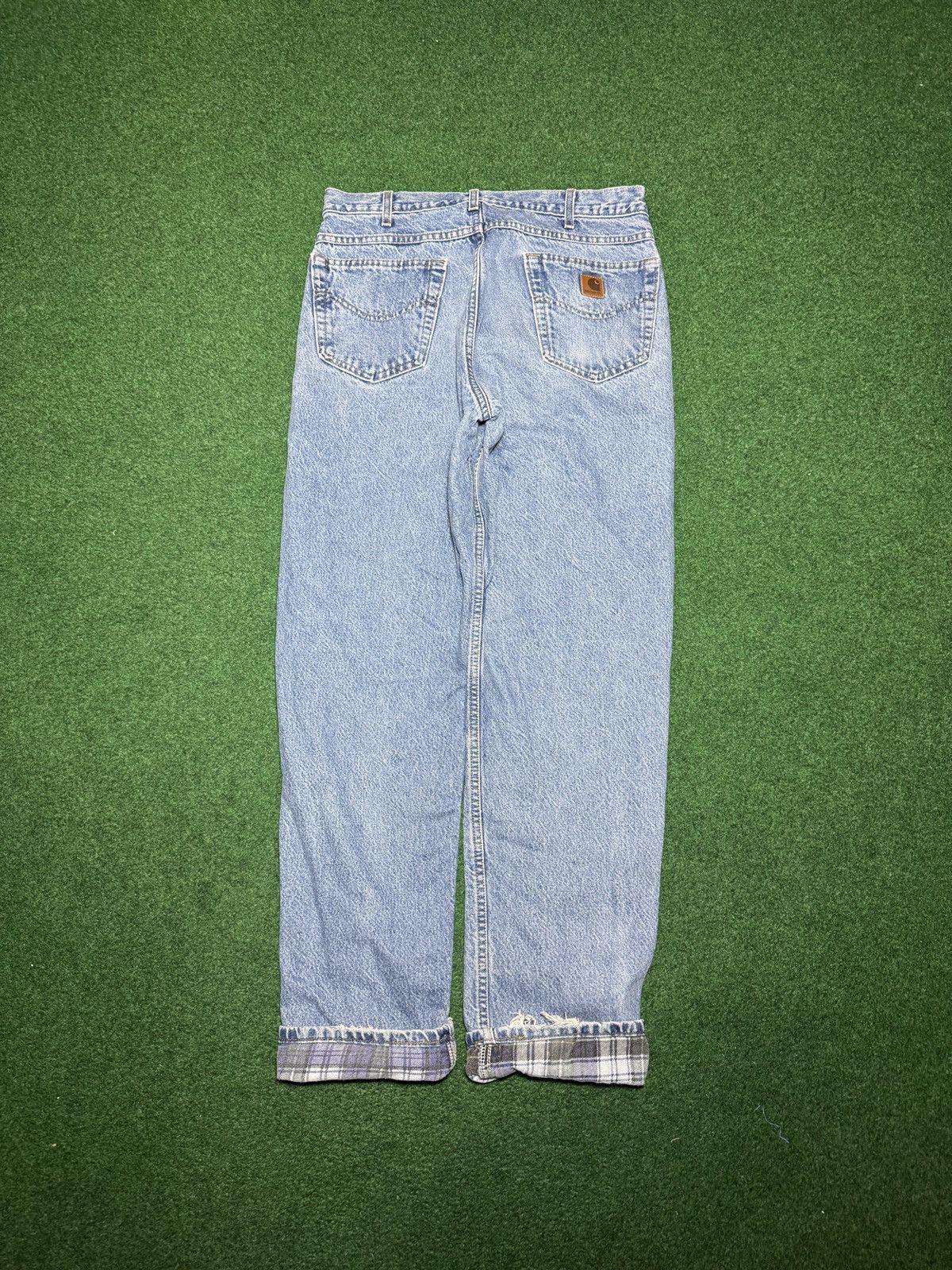 Carhartt Vintage 90s Carhartt Flannel Lined 34x33 Outdoor Work Jeans Size 34" / US 12 / IT 48 - 1 Thumbnail