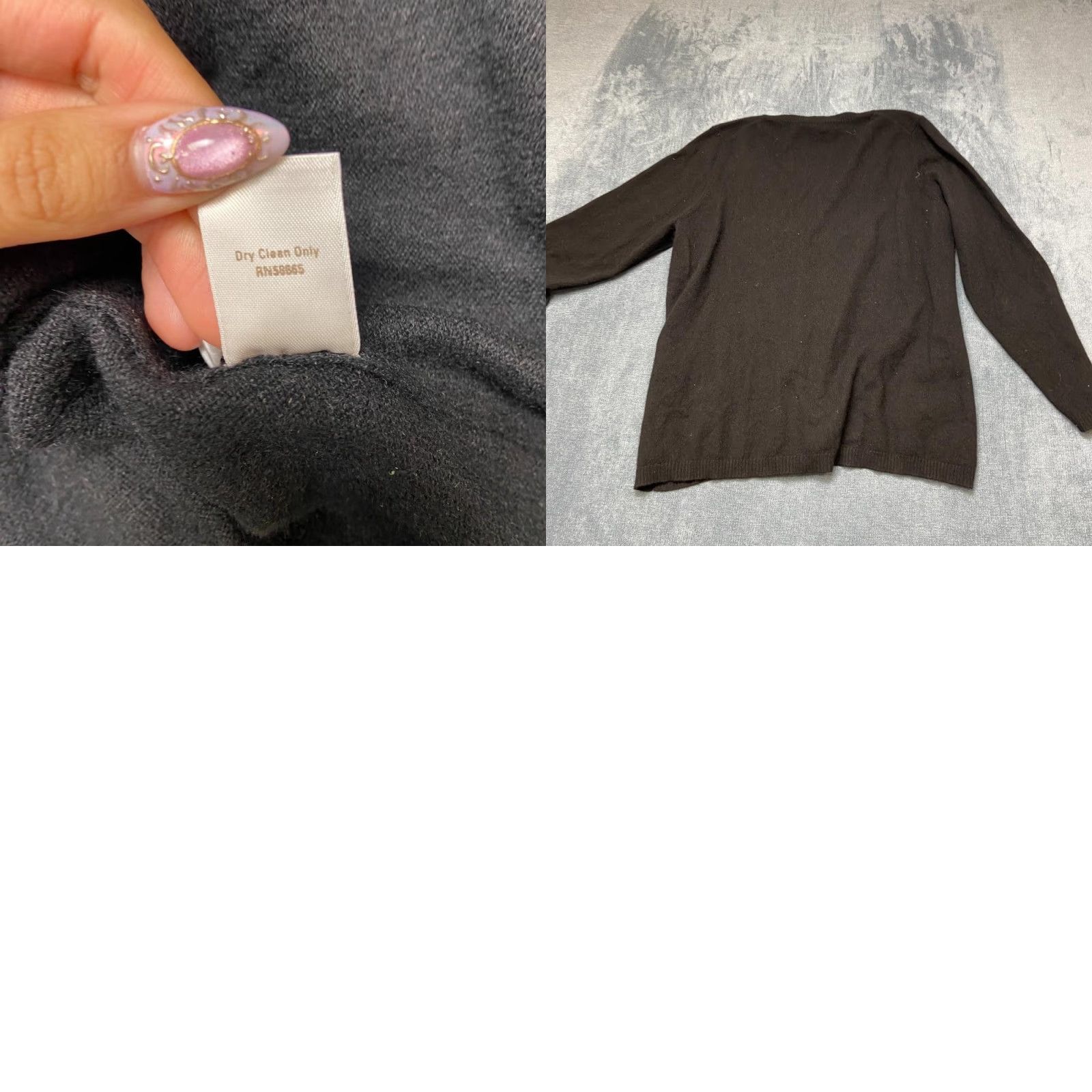 Vintage Caslon Sweater Womens 2X Black Cashmere V-Neck Casual Travel Winter Knit Pullover Long Sleeve Solid Size XXL / US 16-18 / IT 52-54 - 8 Thumbnail