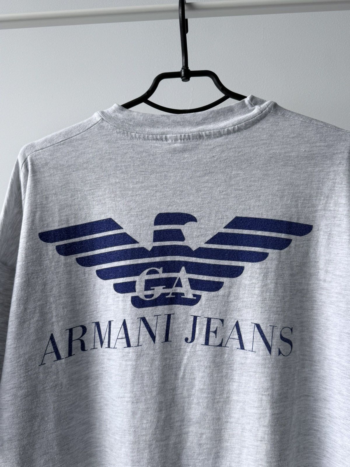 Vintage Vintage 90s Giorgio Armani Hanes Beefy Tag T-Shirt Tee Size US XL / EU 56 / 4 - 2 Thumbnail