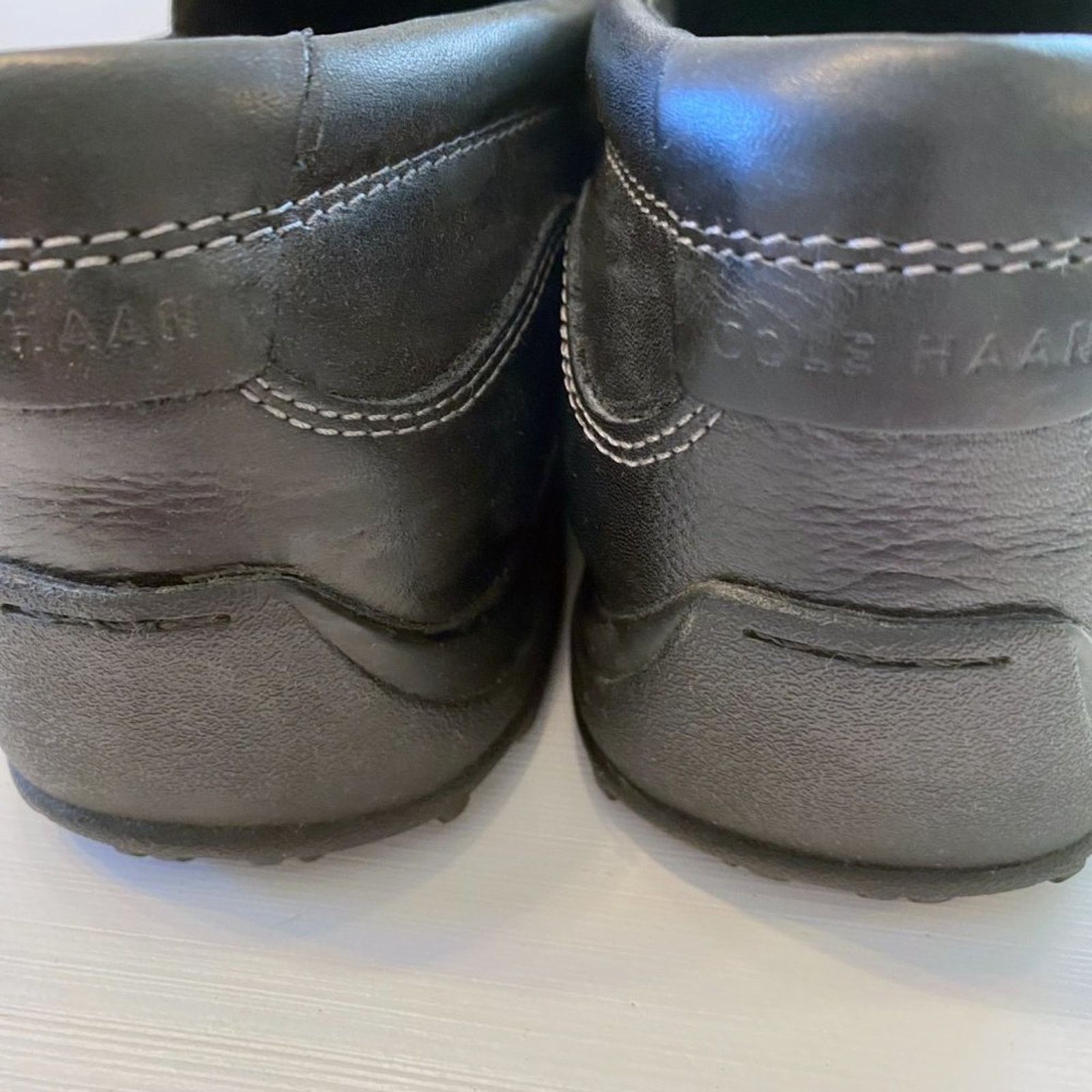 Cole Haan Cole Haan Mens Hughes Venetian Loafers 9.5 M Black Leather Size US 9.5 / EU 42-43 - 6 Thumbnail