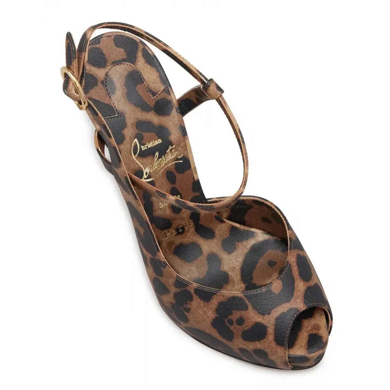 Christian Louboutin Jenlove Alta 120 Brown Strap Platform Sandal Heel Pump 40 Size US 10 / IT 40 - 6 Thumbnail