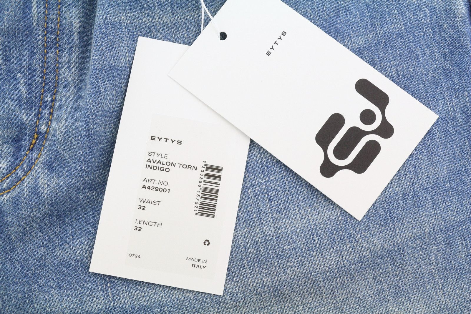 Eytys AVALON TORN INDIGO BOOTCUT W32/L32 RRP370 88892 Size US 32 / EU 48 - 12 Thumbnail