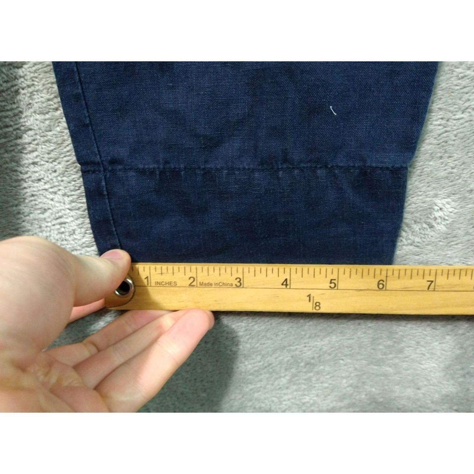 Athleta Athleta Pants Womens 4 Navy Blue Linen Ankle Taper Leg Pull On Mid Rise Pants Size 27" / US 4 / IT 40 - 6 Thumbnail
