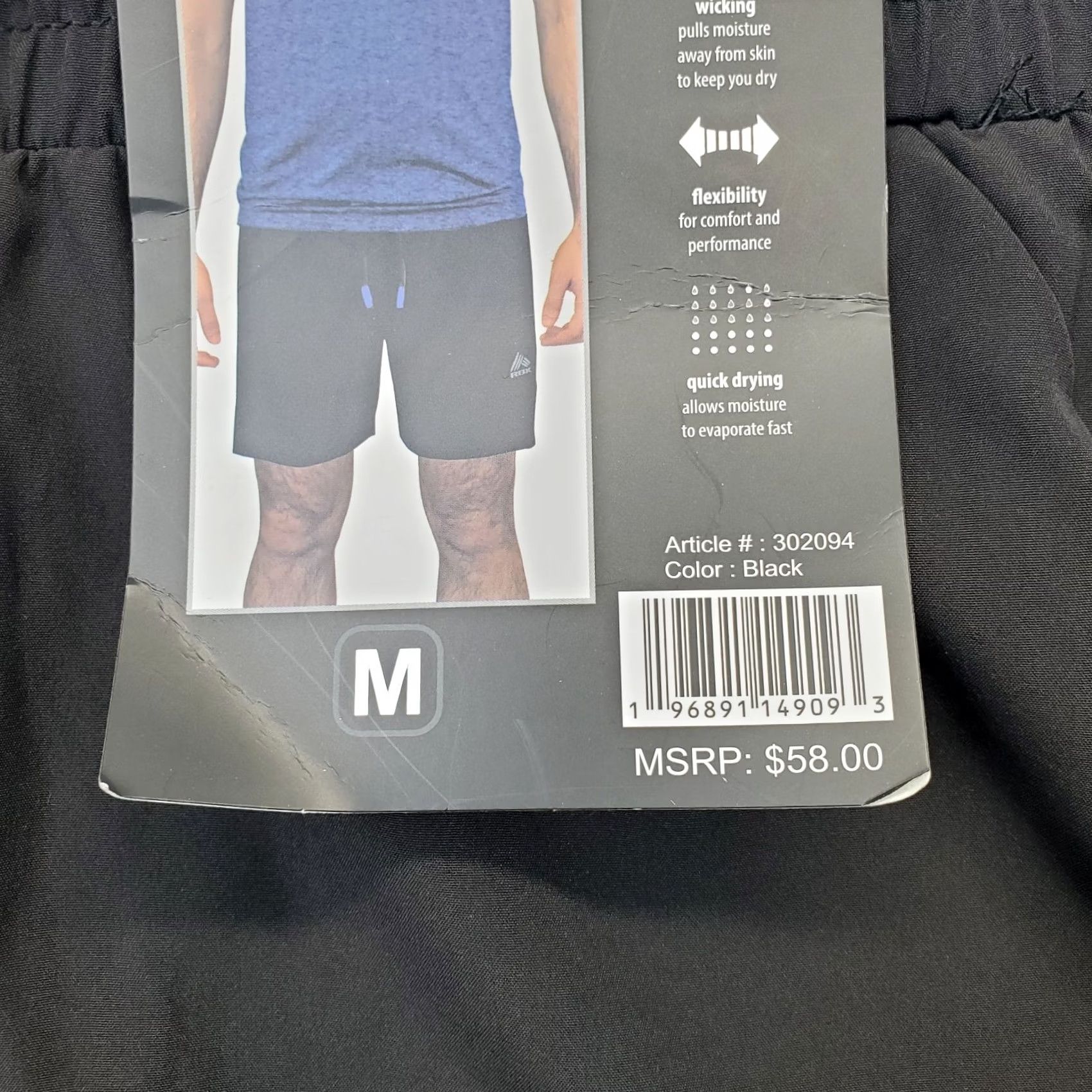 Vintage RBX Active Running Shorts Mens Medium Black Quick Dry Breathable Comfort Pockets Athletic Summer 90s (no decade in title) Size US 29 - 6 Thumbnail