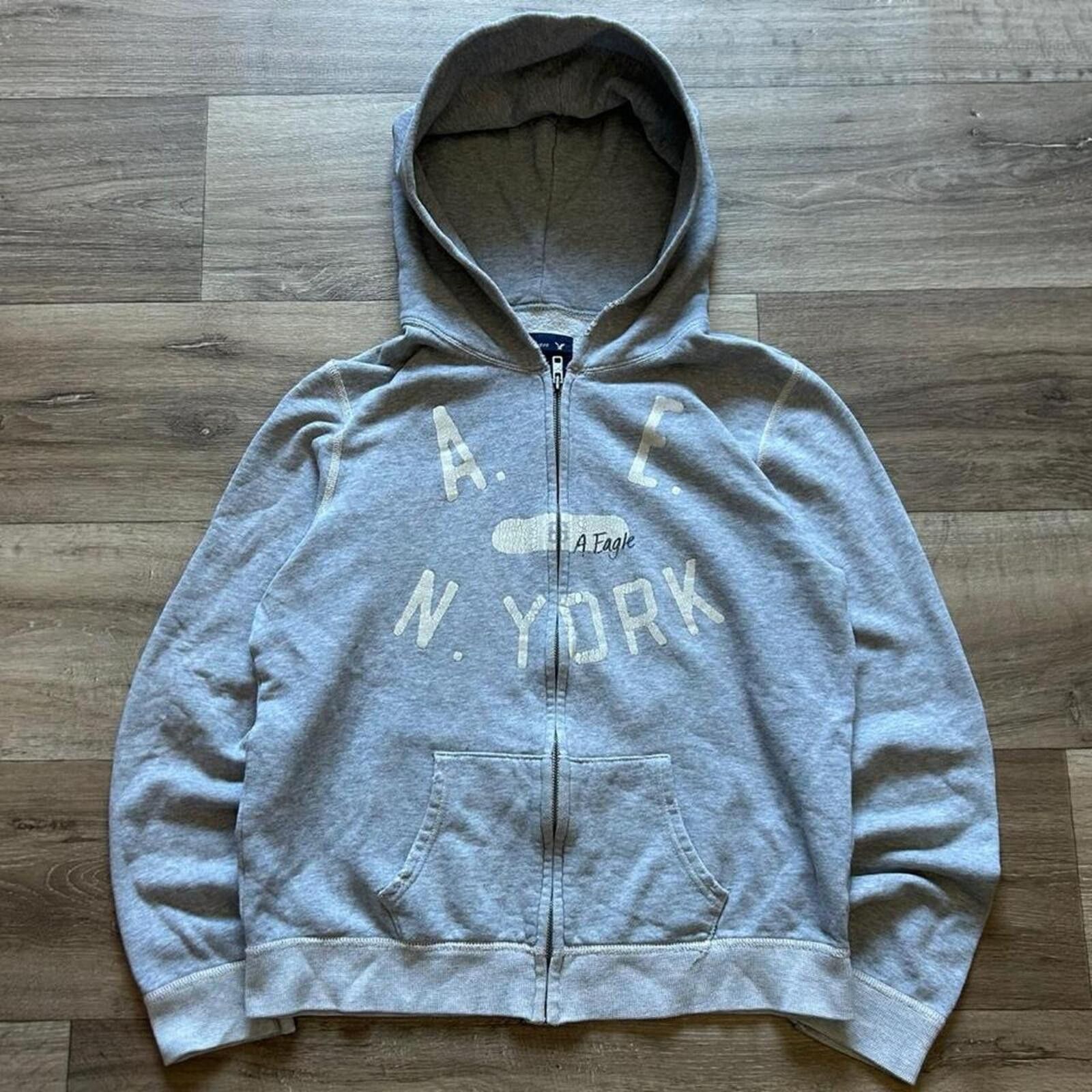 Other y2k Grey zip up hoodie American Eagle size L Size M / US 6-8 / IT 42-44 - 1 Thumbnail