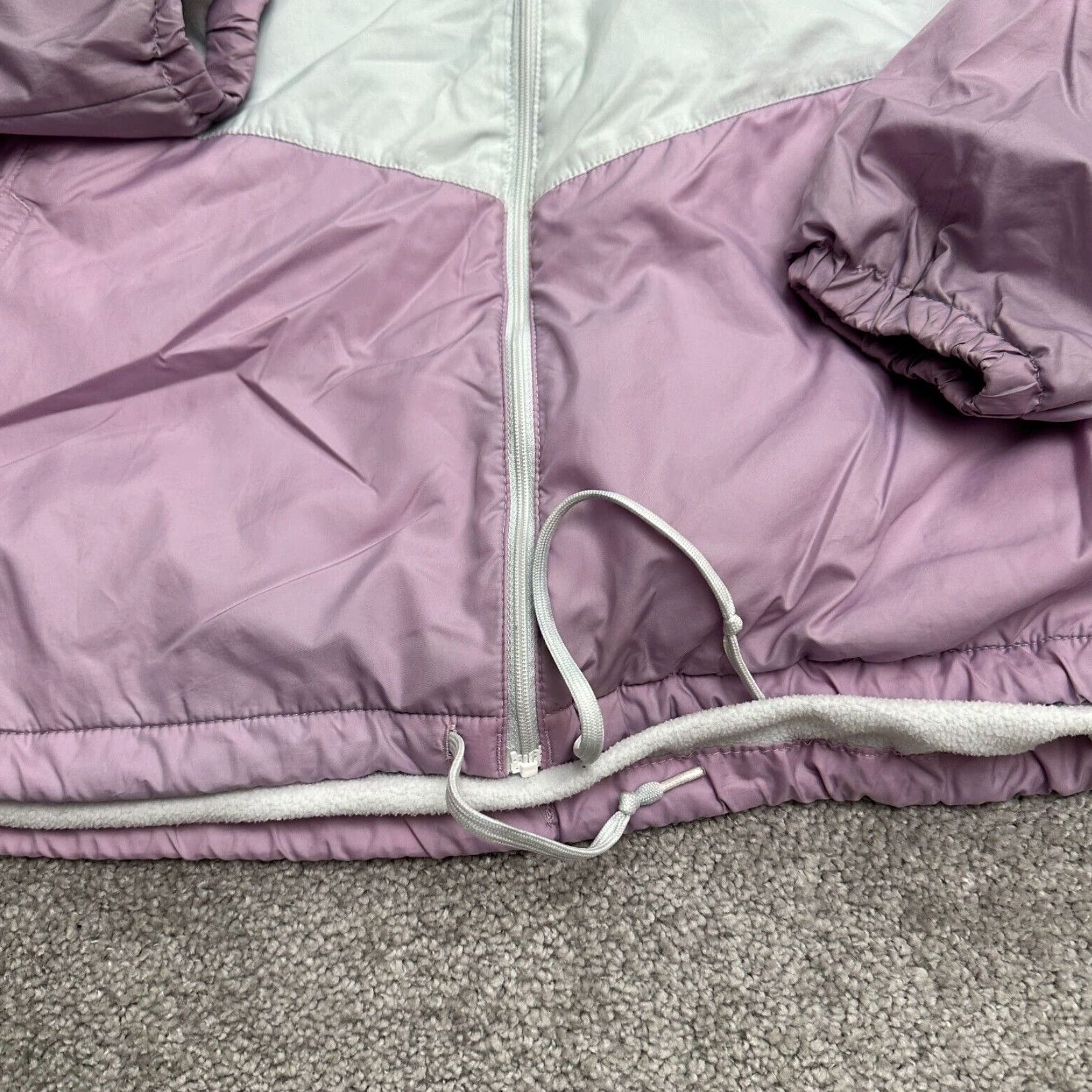Pinko Columbia Flash Forward Windbreaker Jacket Womens XL Pink White Hoodie Full Zip Size XL / US 12-14 / IT 48-50 - 4 Thumbnail