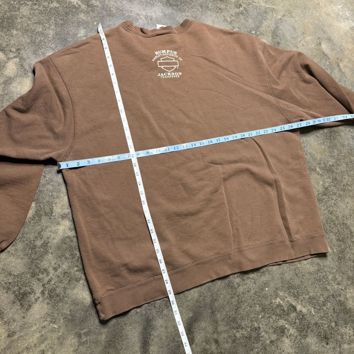 Vintage vintage harley davidson baggy biker faded brown sweatshirt Size US XL / EU 56 / 4 - 5 Thumbnail