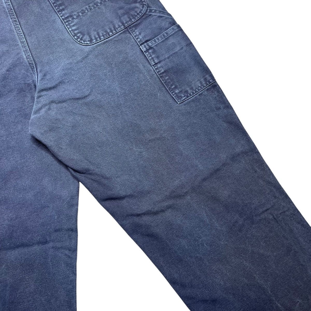 Carhartt × Vintage Vtg 2000s Carhartt Dark Grey Carpenter Canvas Dungaree Pants Size US 35 - 13 Thumbnail