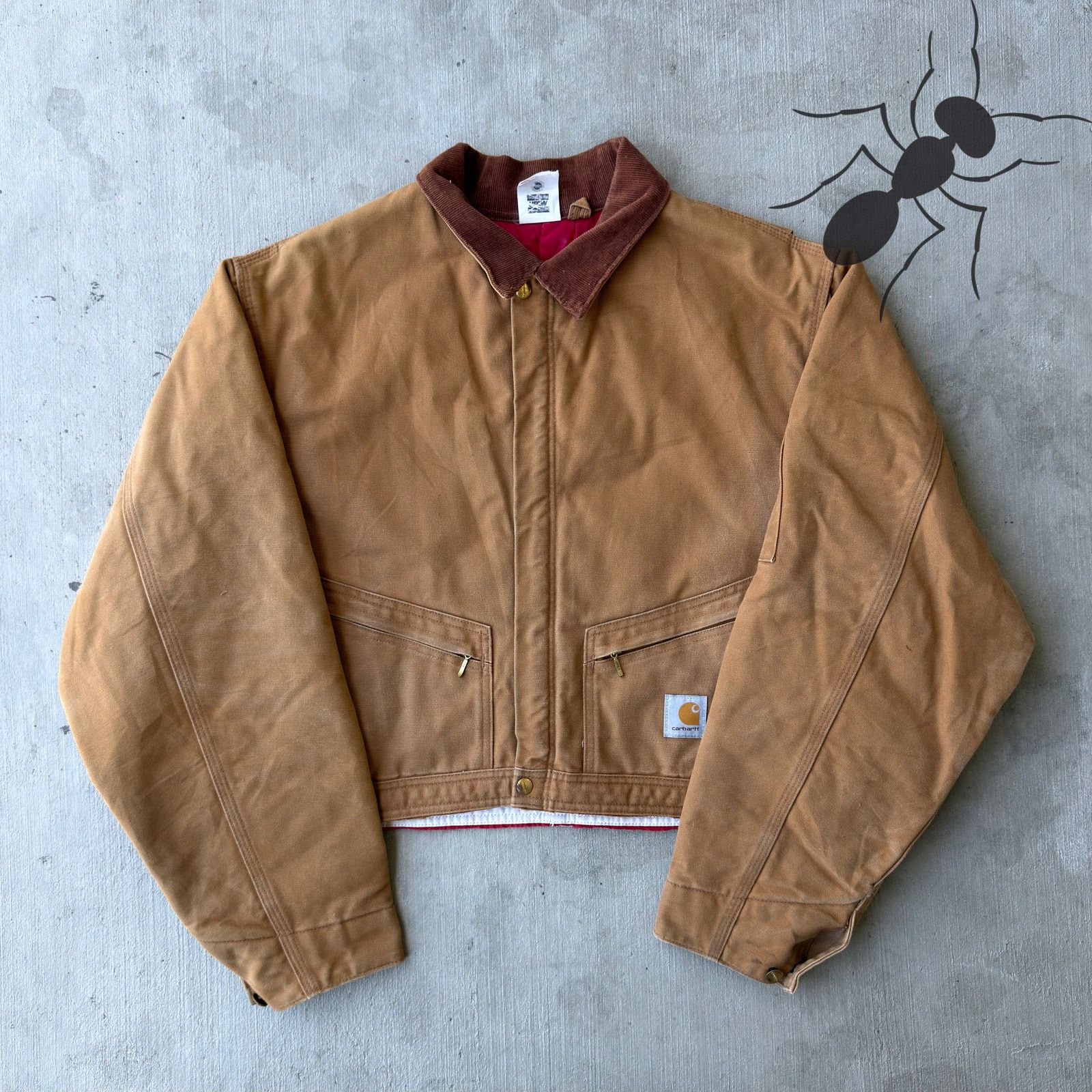 Carhartt × Vintage Carhartt brown cropped Detroit style work wear jacket Size US XL / EU 56 / 4 - 1 Thumbnail