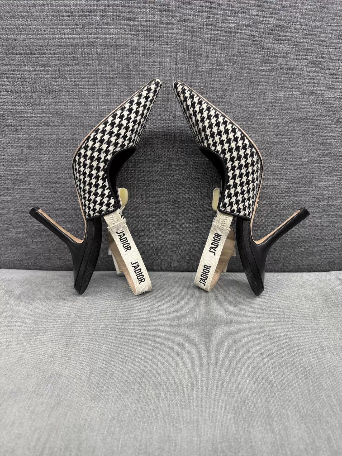 Dior DIOR J'Adior Women's Houndstooth Kitten Heels 39.5 Size US 9 / IT 39 - 4 Thumbnail