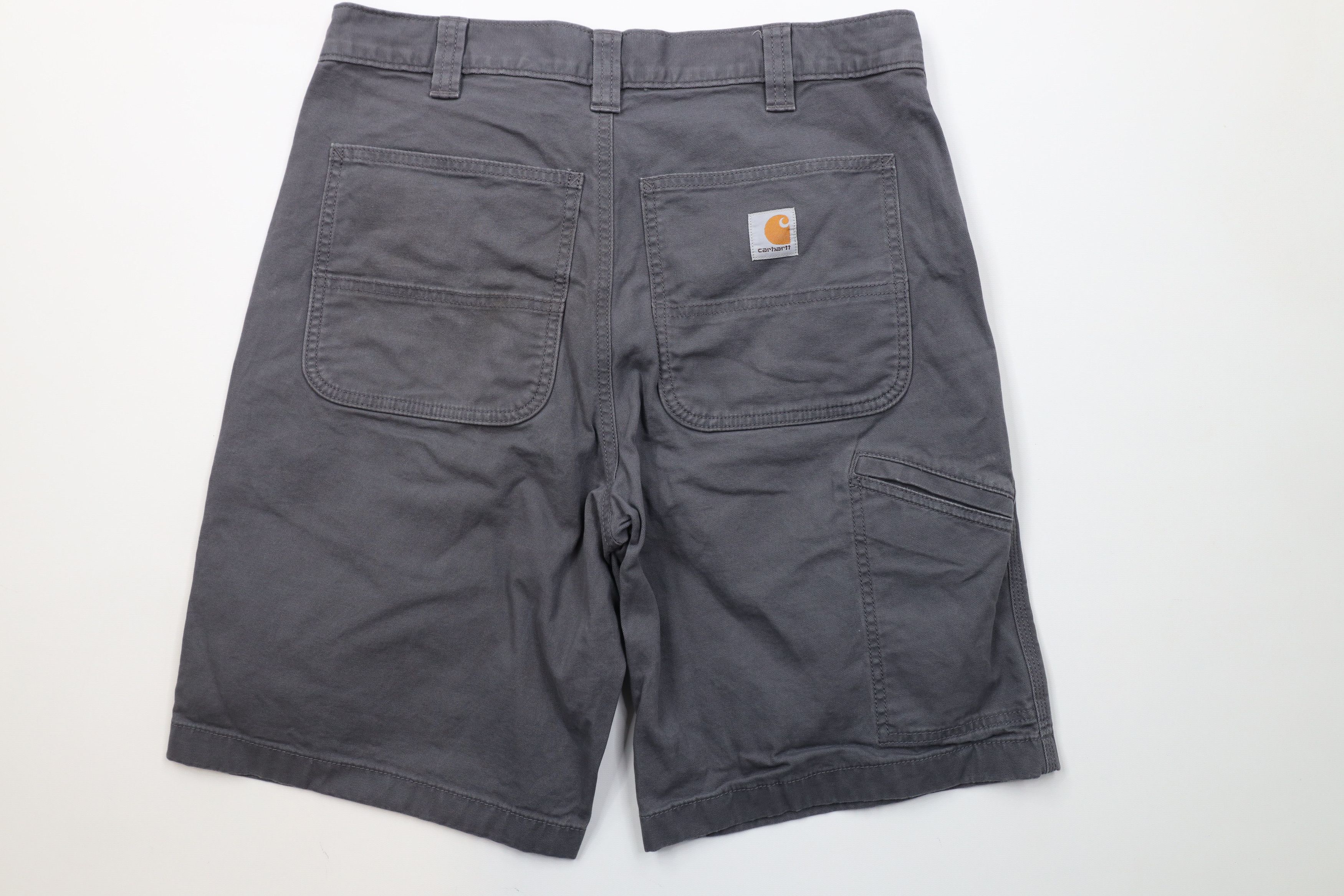Carhartt Vintage Y2K Carhartt Relaxed Fit Canvas Dungaree Shorts Gray Size US 32 / EU 48 - 7 Thumbnail