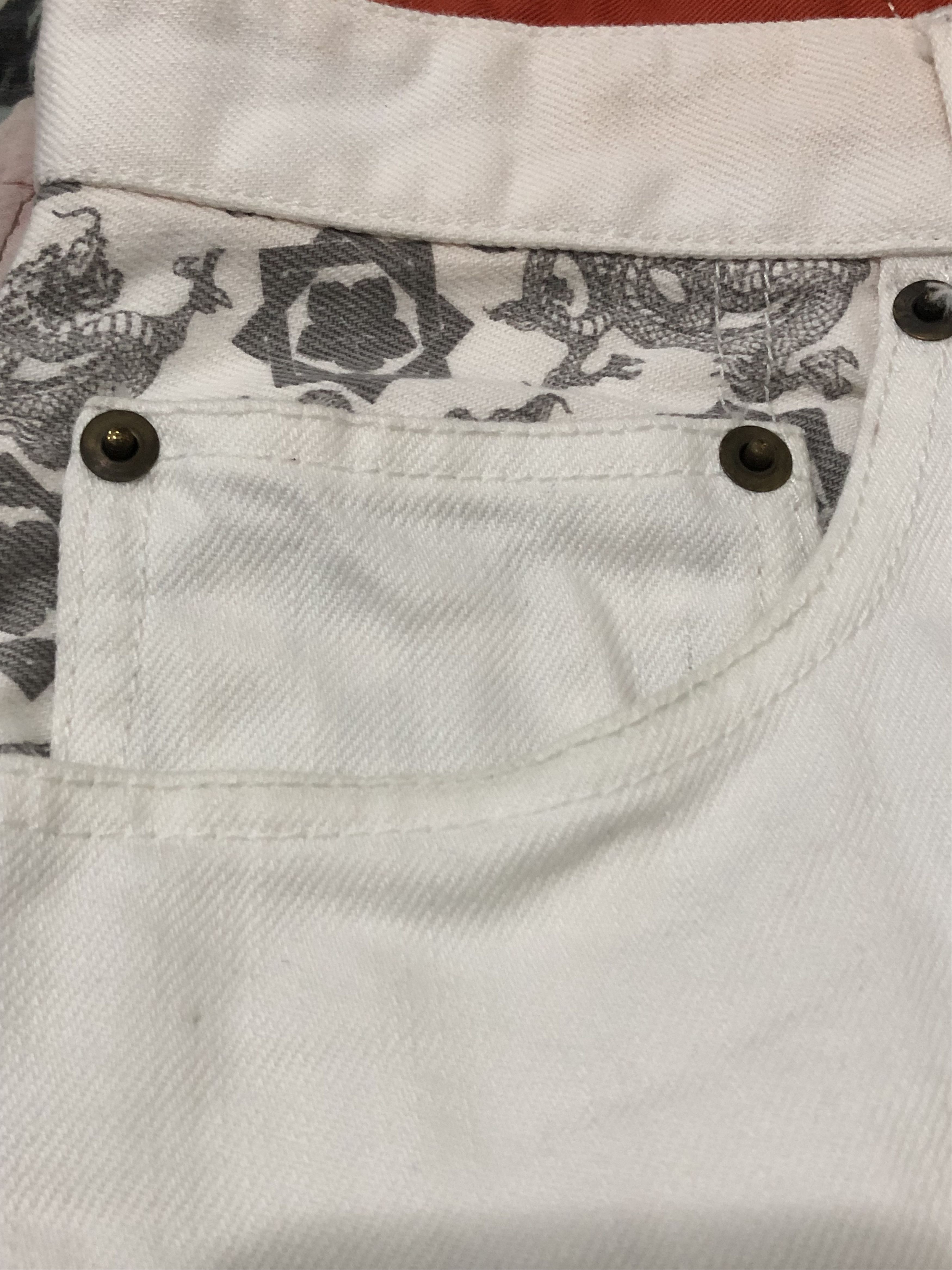 Japanese Brand Rare Karakuri Tamashii Eccentric Original Denim Dragon Art Size US 35 - 4 Thumbnail
