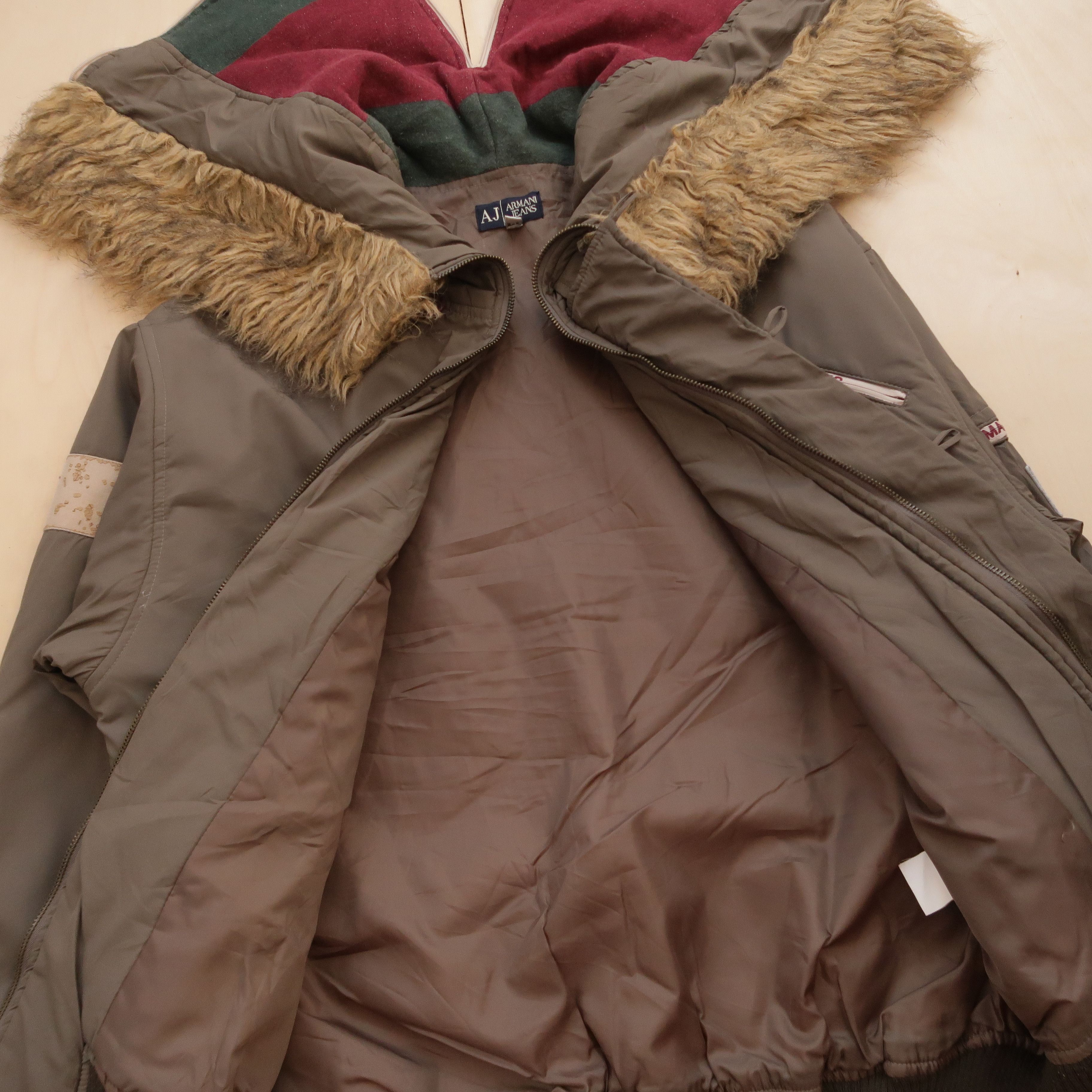 Armani 1990s Armani N-2B Military Fur Faux Jacket Size US M / EU 48-50 / 2 - 16 Thumbnail