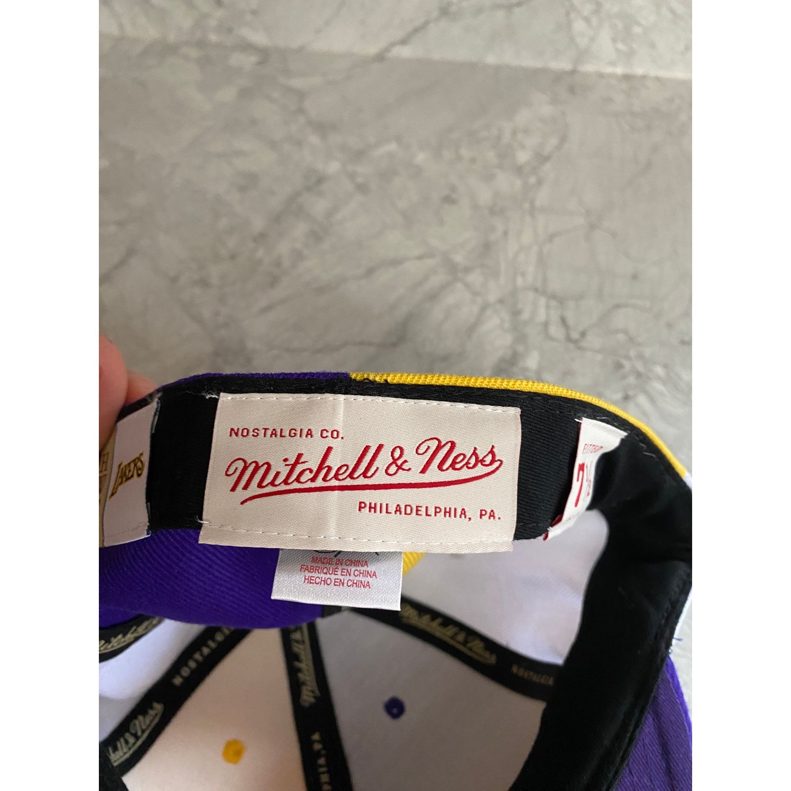 Mitchell & Ness LA Lakers Mitchell & Ness Fitted Hat Size 7 1/2 Size ONE SIZE - 9 Thumbnail