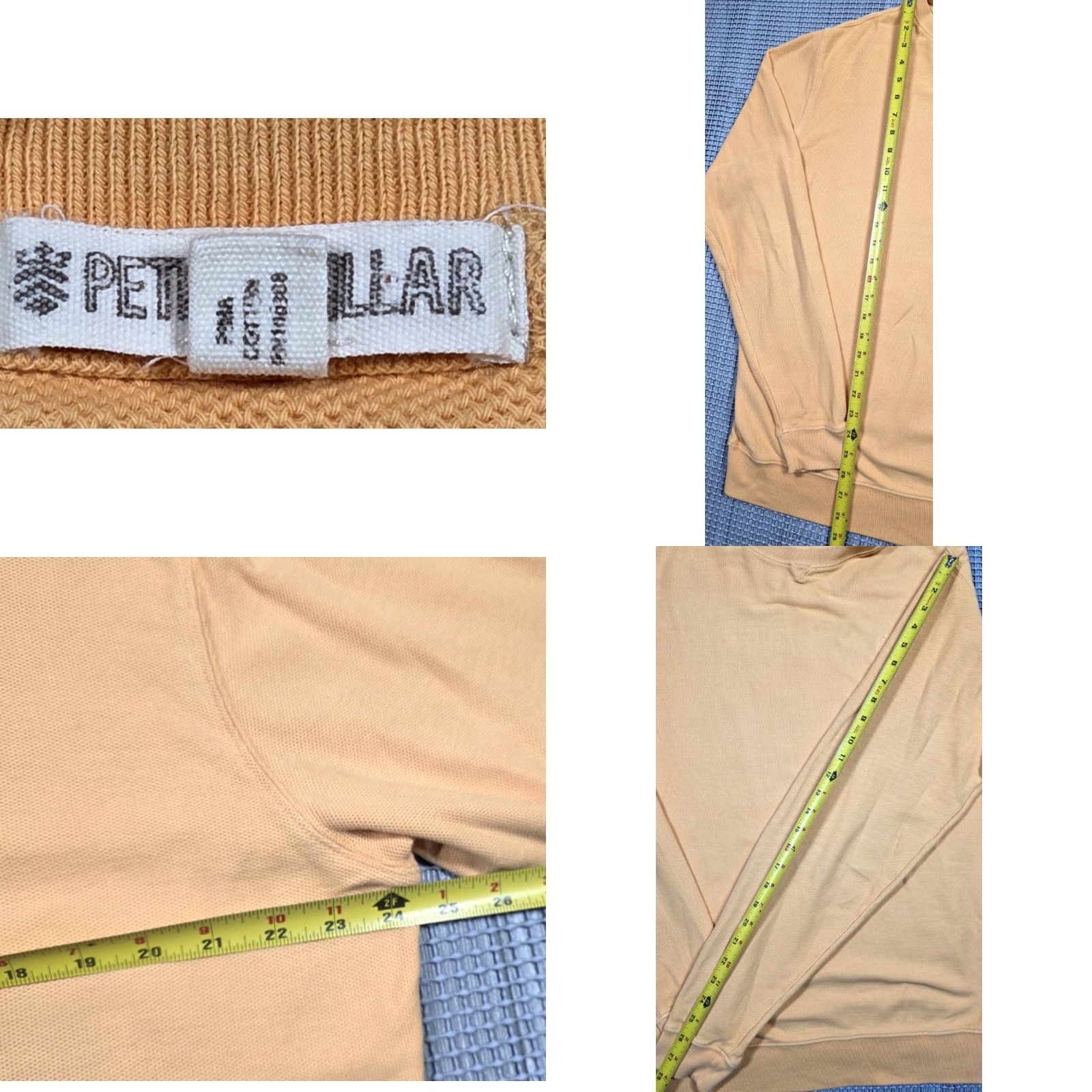 Peter Millar VINTAGE Peter Millar Pima Cotton Sweater Waffle-Knit Crew Neck Mens Orange L Lightweight (K) Size US L / EU 52-54 / 3 - 8 Thumbnail