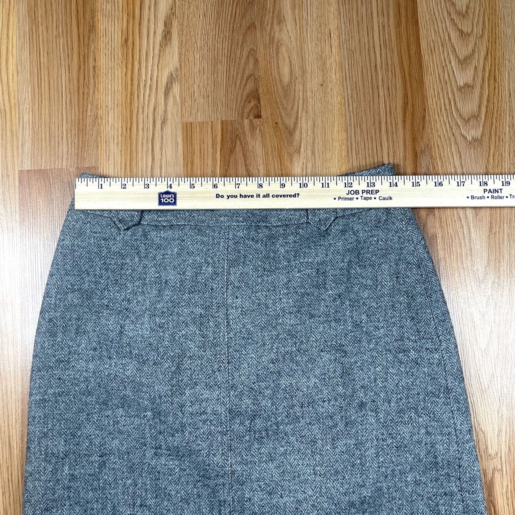 Talbots Talbots Womens Size 2 Solid Gray Wool Blend Knee Length Lined Pencil -Vintage Condition Size 26" / US 2 / IT 38 - 3 Thumbnail