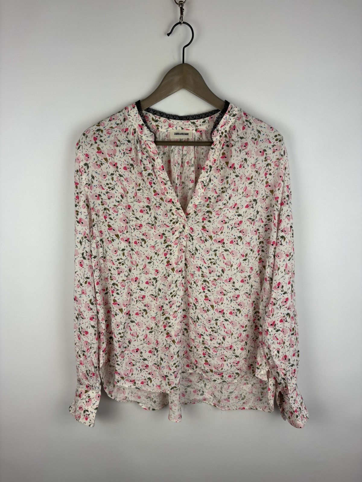 Zadig & Voltaire Zadig & Voltaire Blouse Women's Floral Print Trimmed Blouse Size S / US 4 / IT 40 - 1 Thumbnail