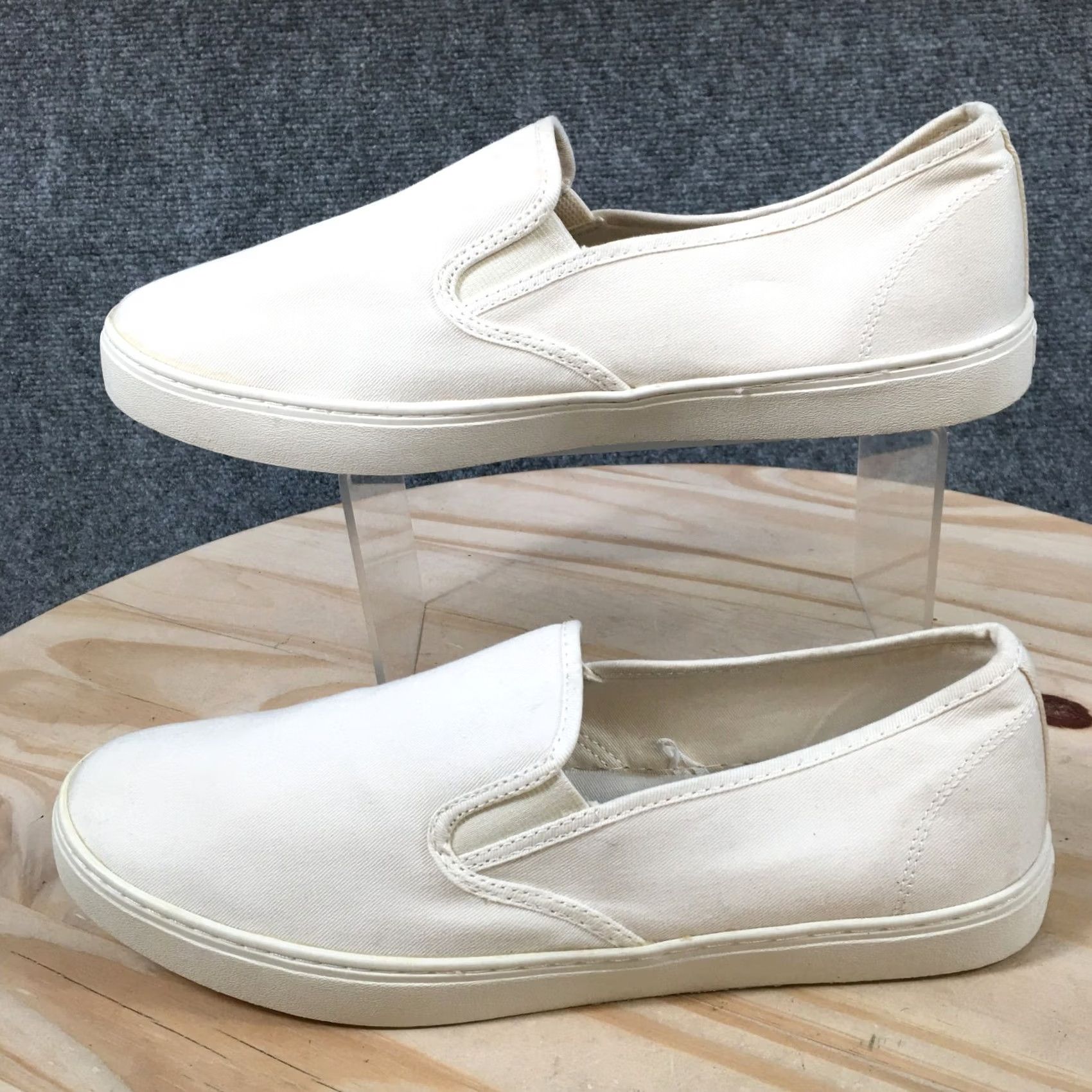 Old Navy Old Navy White Loafer Womens 10 Casual Slip On Canvas Shoes Size US 10 / IT 40 - 4 Thumbnail