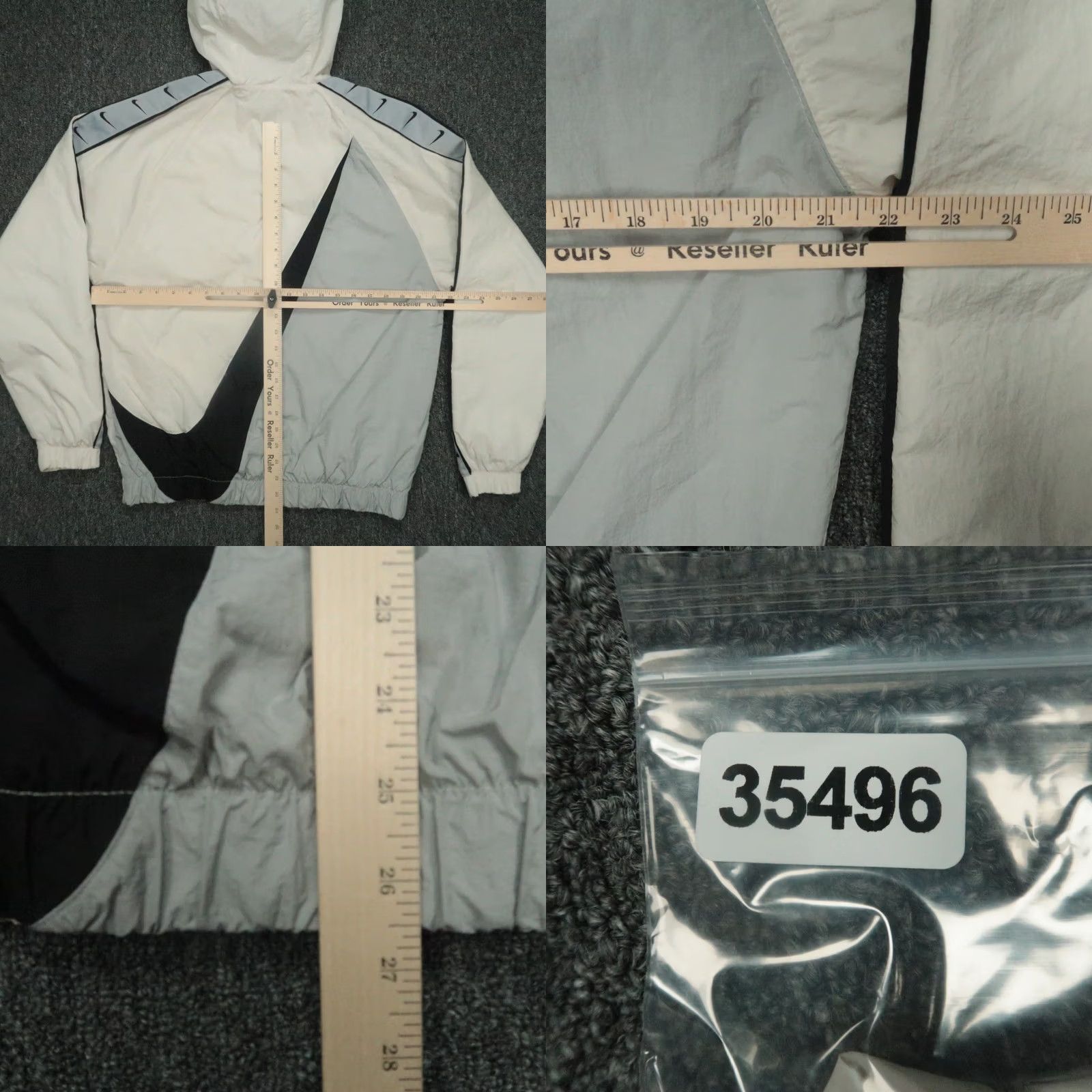 Nike Nike Jacket Mens S White NSW Big Swoosh Woven Pullover Zip Hooded Pockets 1/4 Zip Windbreaker Softshell Regular Casual Sportswear Size US S / EU 44-46 / 1 - 8 Thumbnail