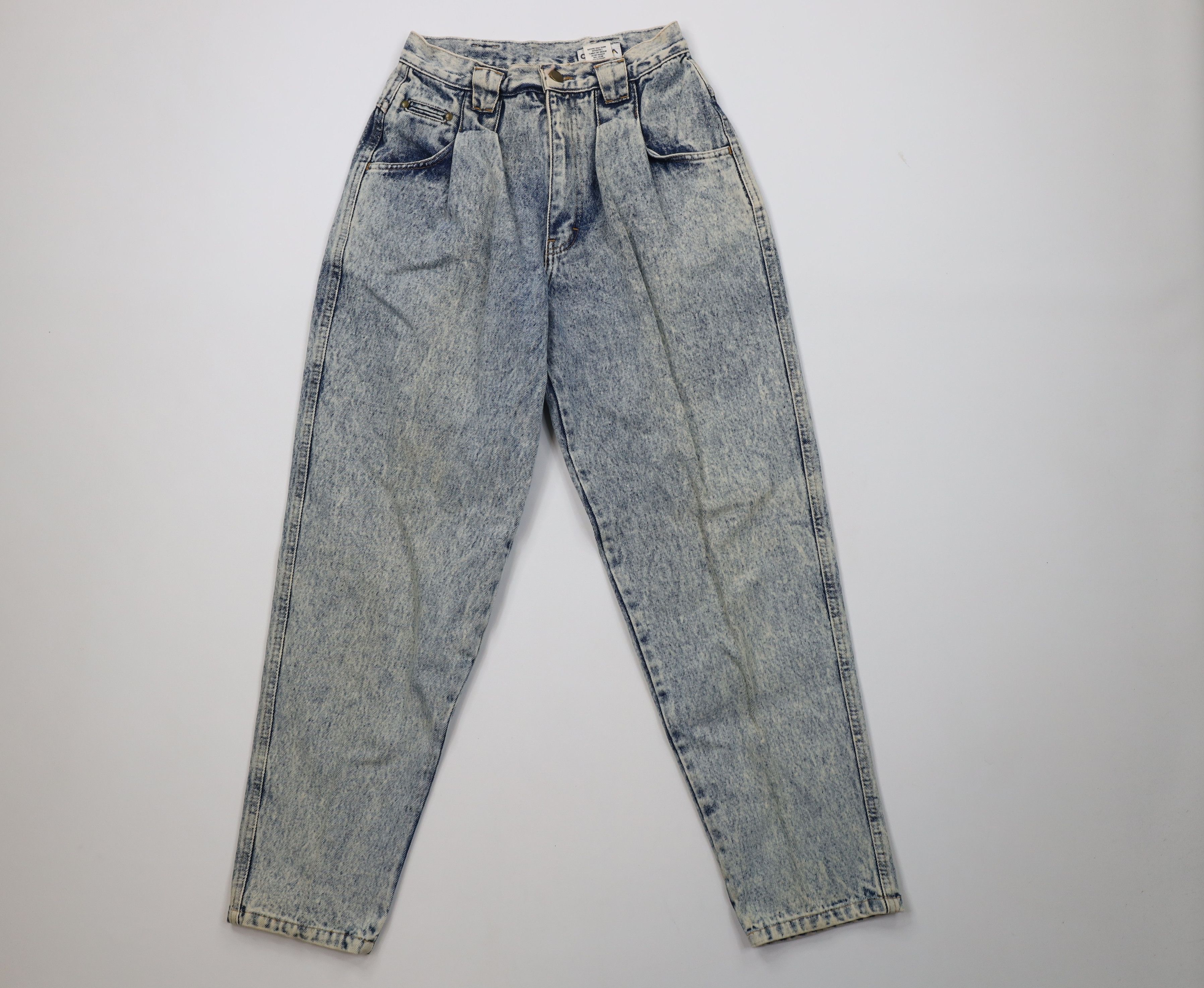 Vintage Vintage 80s 90s Streetwear Acid Wash High Waisted Jeans Size 34" / US 12 / IT 48 - 1 Thumbnail