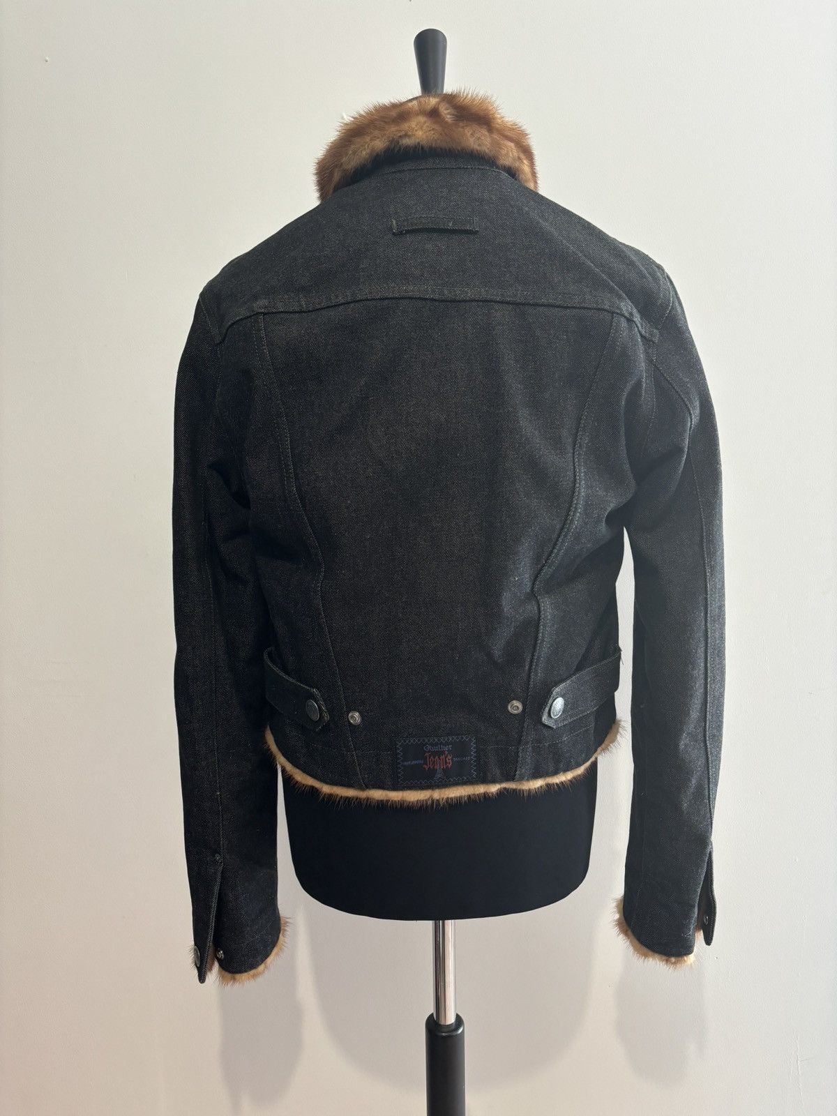 Jean Paul Gaultier Jean Paul Gaultier Cognac mink and denim jacket Size S / US 4 / IT 40 - 3 Thumbnail