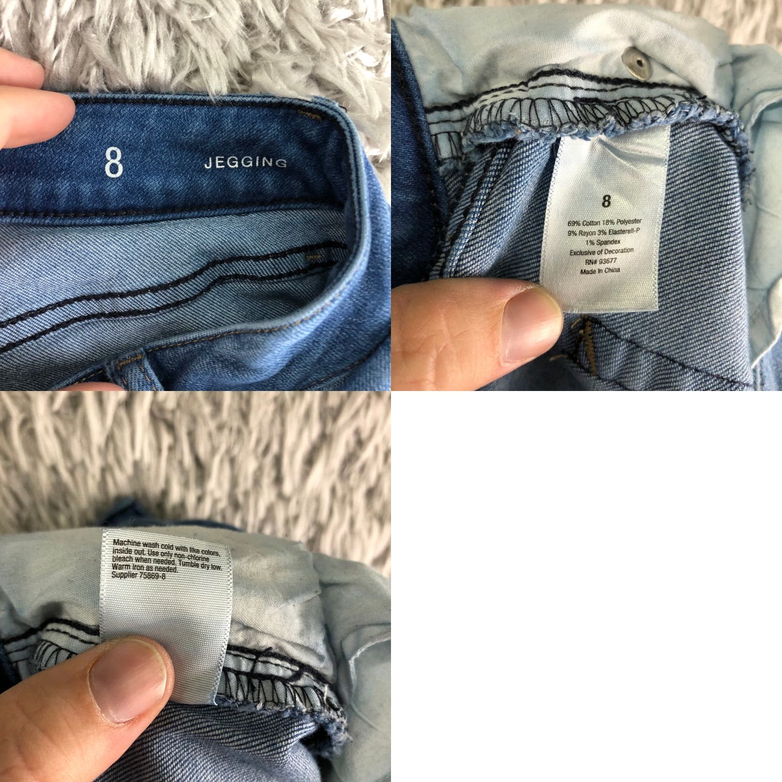 Denime a.n.a Womens Jeans Mid Rise Jegging 8 Regular Blue Denim Jeans Womens Size 30" / US 8 / IT 44 - 8 Thumbnail