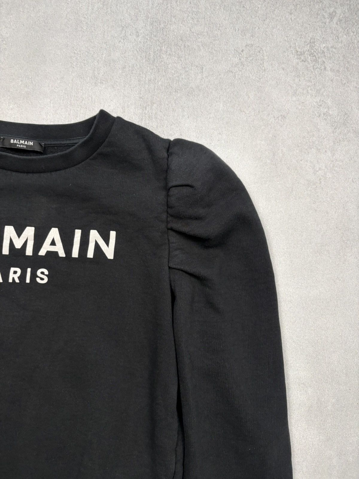 Balmain Balmain Paris Logo Sweatshirt Shoulder Panel Detail Black XS Size XS / US 0-2 / IT 36-38 - 3 Thumbnail