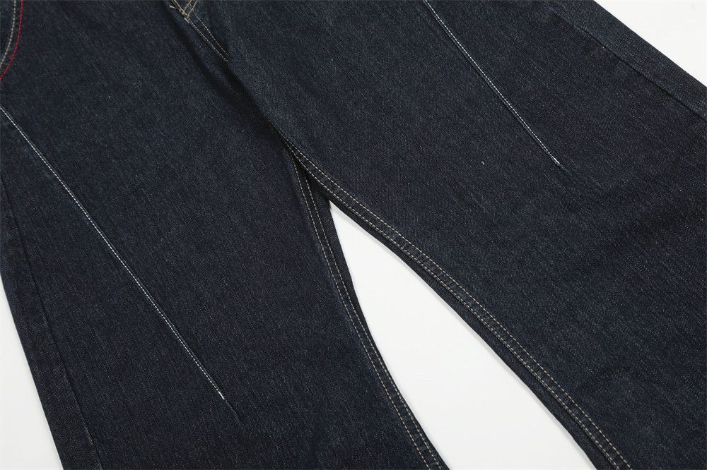 Jean High street men's trendy loose wide-leg scimitar jeans Size US 32 / EU 48 - 4 Thumbnail