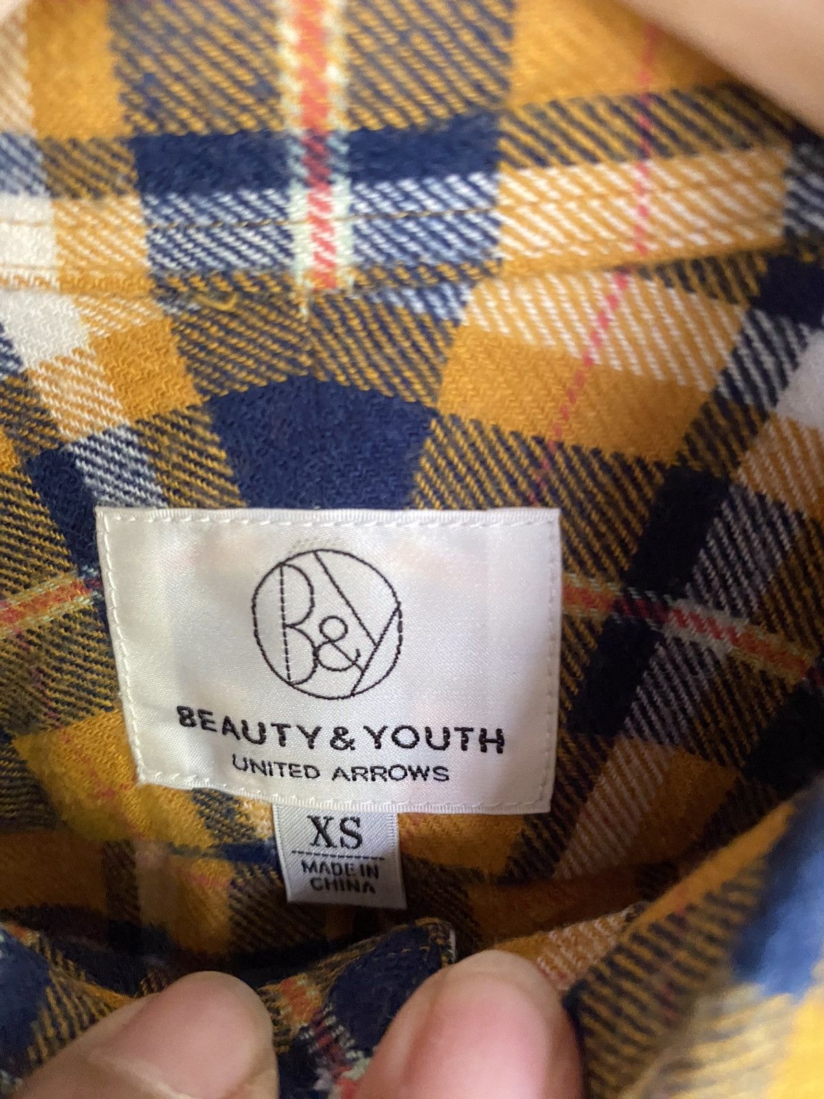 BEAUTY&YOUTH Beauty&Youth United Arrow Plaid Tartan Flannel Shirt Size US XXS / EU 40 - 4 Thumbnail