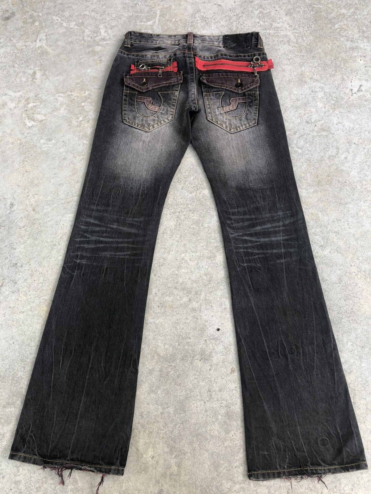 semanticdesign Japanese Semantic Design Flared Jeans Distressed Punk Style Size US 30 / EU 46 - 2 Thumbnail