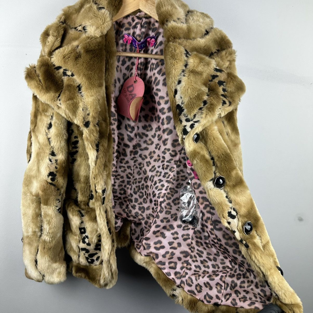 Vintage Vintage Bimbo Girl Y2K Glamour Leopard Fur Coat Size M / US 6-8 / IT 42-44 - 22 Thumbnail