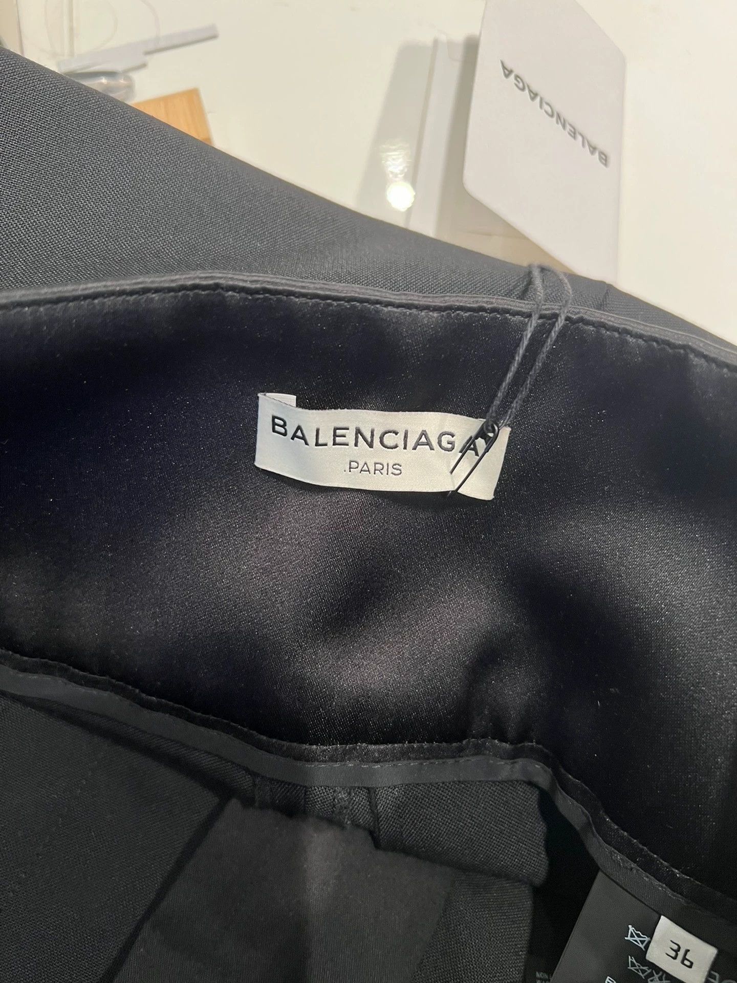 Balenciaga Balenciaga Wool Blend Satin Panel Trousers 36 New Size 25" / US 0 / IT 36 - 6 Thumbnail