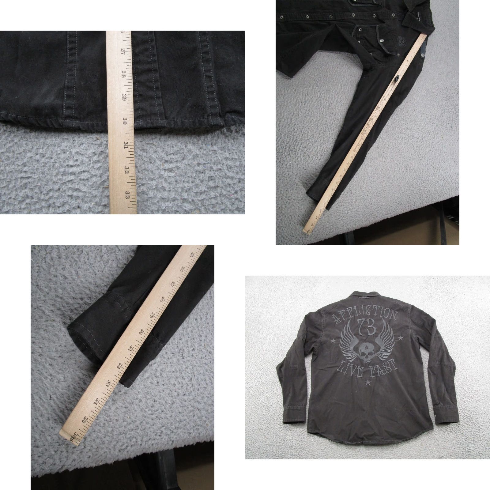 Affliction Affliction Black Premium Militarycore Button Shirt Men L Grunge Punk Read Size US L / EU 52-54 / 3 - 8 Thumbnail