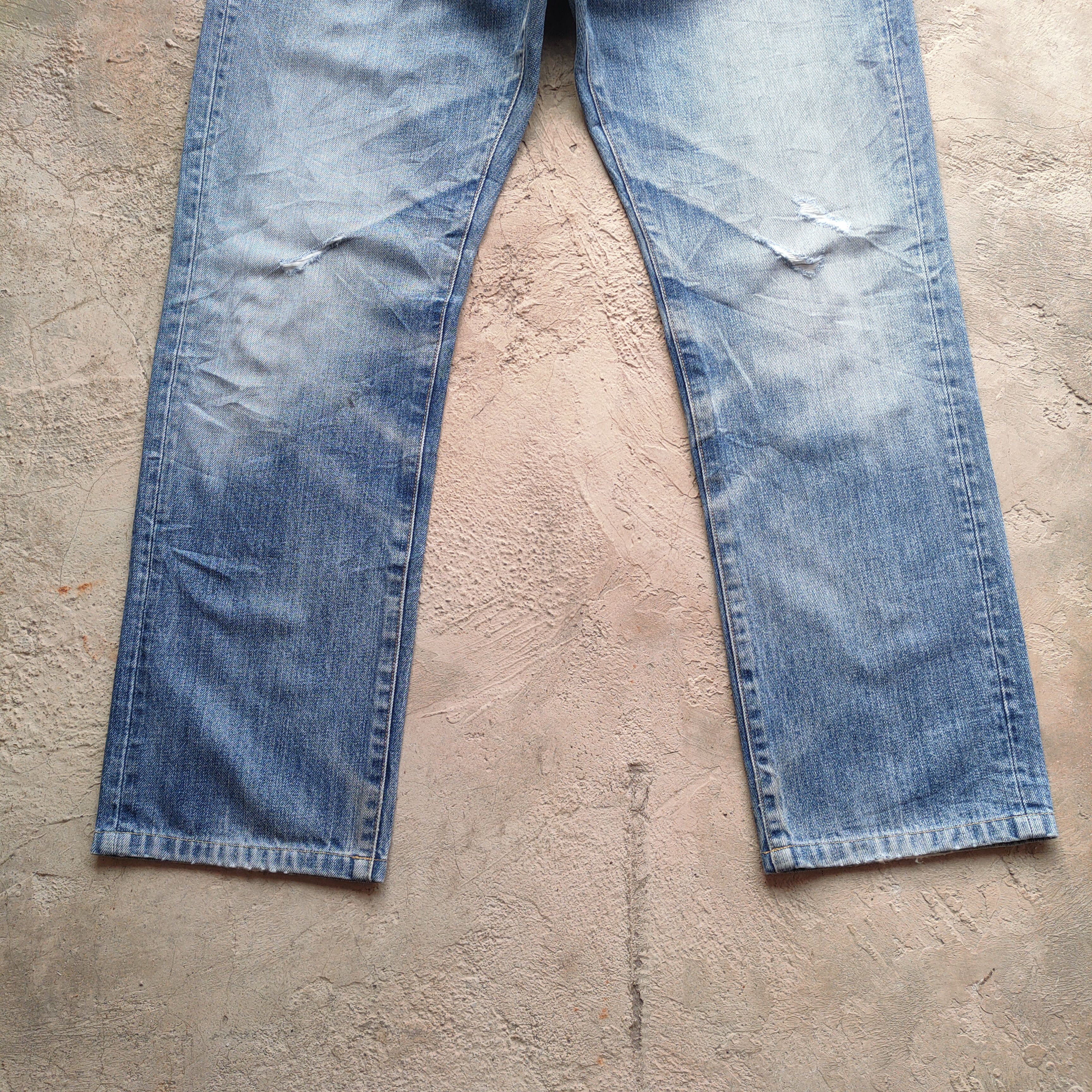 Japanese Brand × Vintage VINTAGE JAPANESE FADED DISTRESSED JEAN DENIM PANTS Size US 32 / EU 48 - 4 Thumbnail