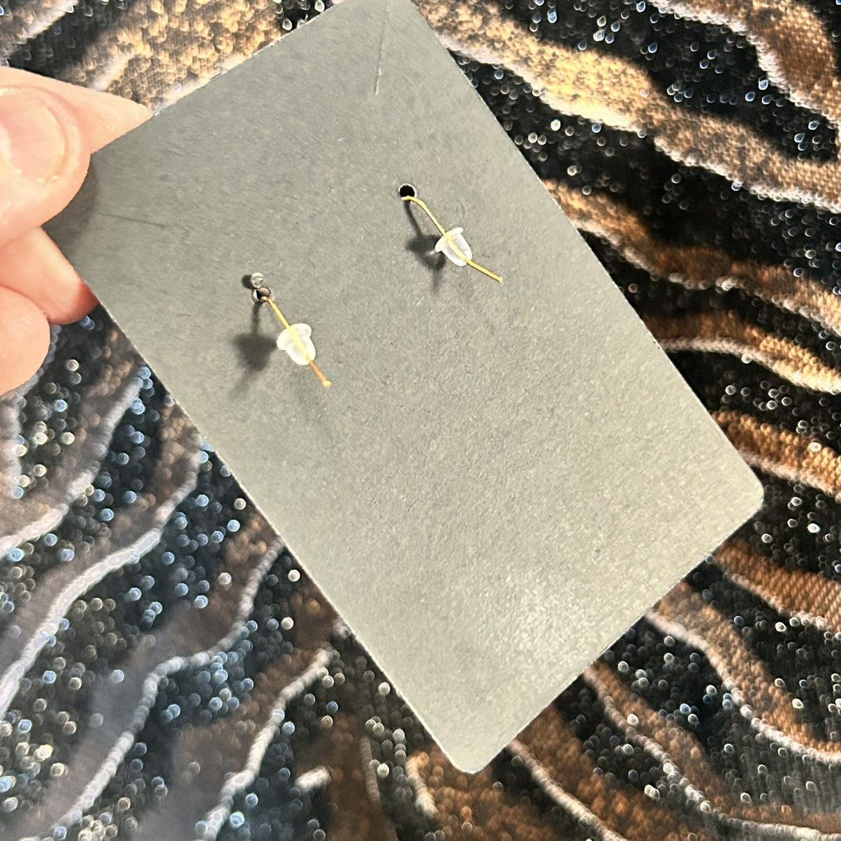 Handmade Handcrafted crackle glass cat eye barrel earrings Size ONE SIZE - 4 Thumbnail