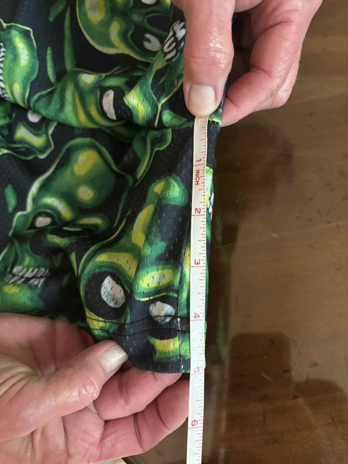 Other liquid blue skull style print neon slime green shorts mesh Size US 32 / EU 48 - 5 Thumbnail