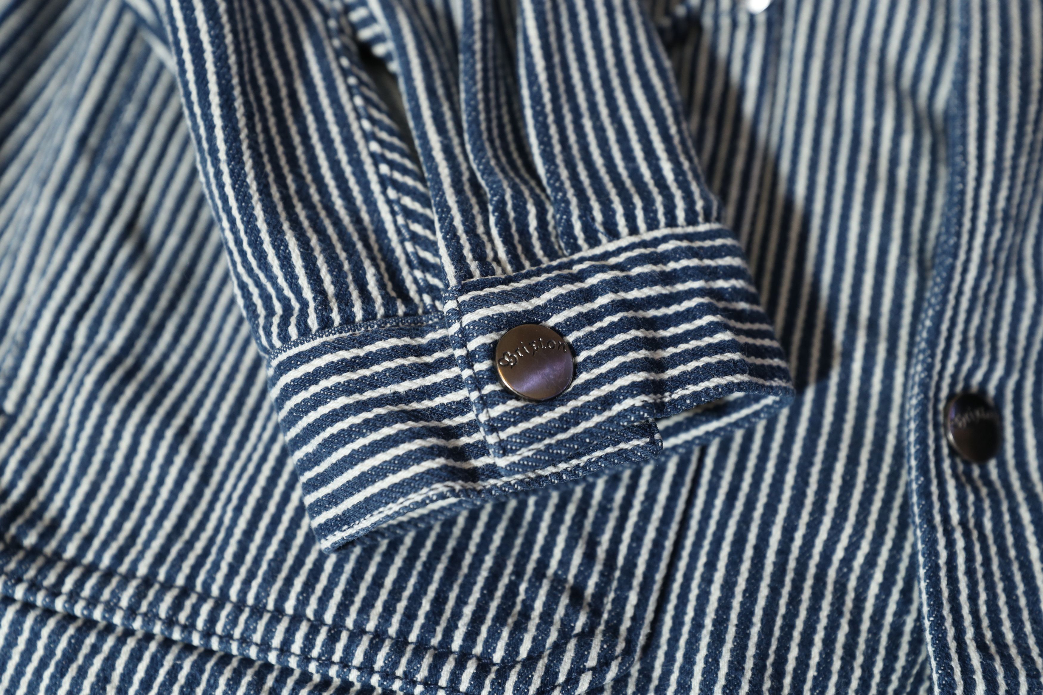 Brixton Brixton Striped Long Sleeve Overshirt (L) Size US L / EU 52-54 / 3 - 9 Thumbnail