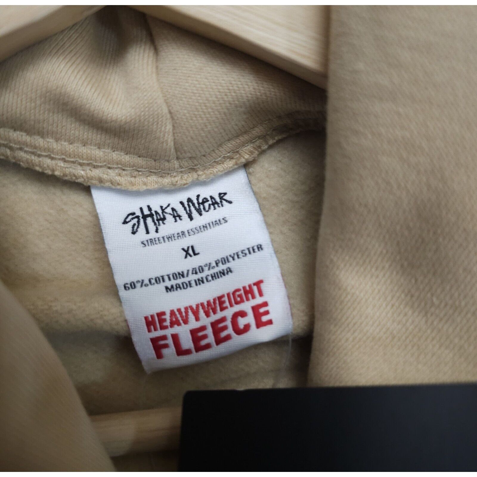 Vintage Shaka Wear Hoodie Heavyweight Cotton Essentials Oatmeal Size US XL / EU 56 / 4 - 9 Thumbnail