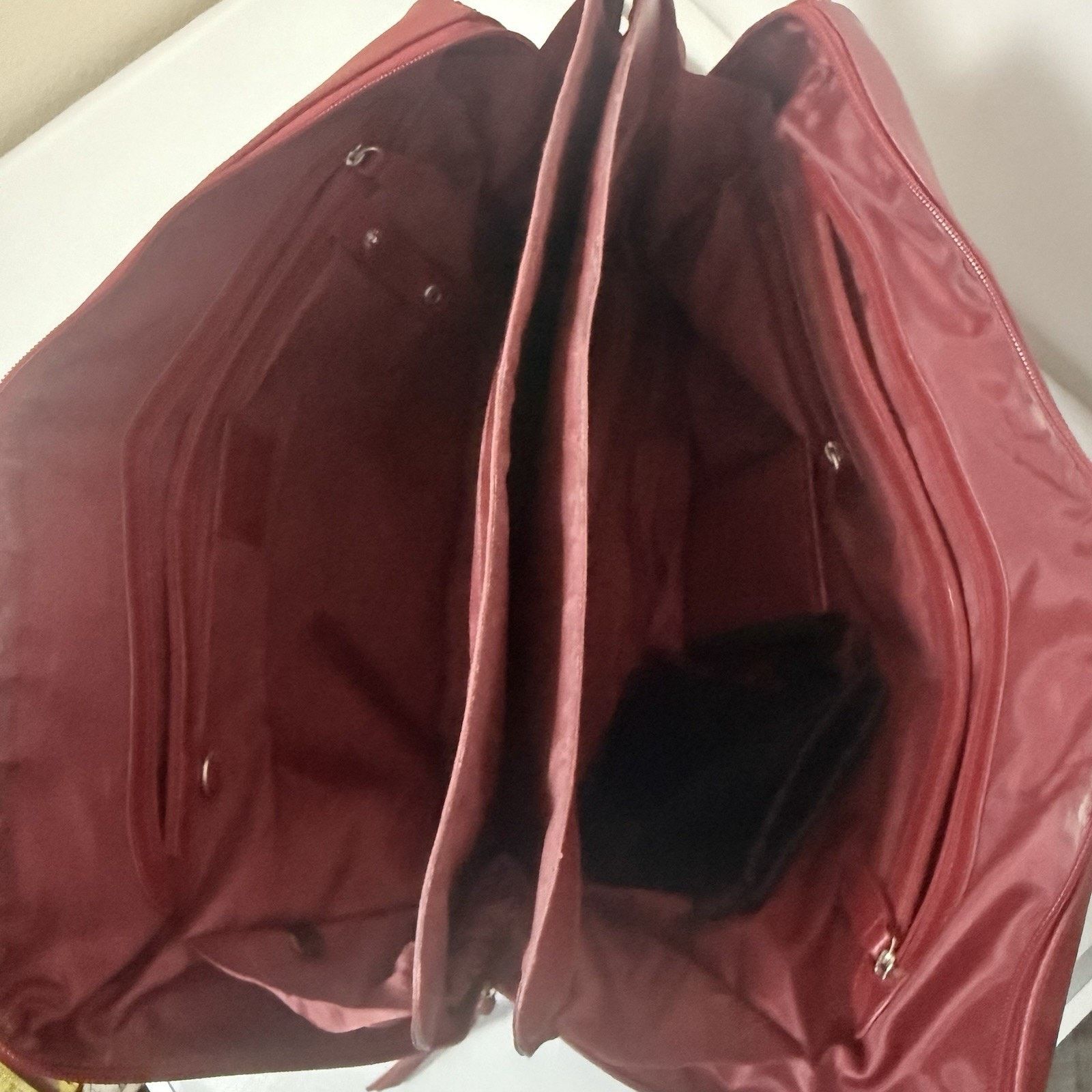 Other Franklin Covey Leather Bag Red Expandable Briefcase Laptop Size ONE SIZE - 8 Thumbnail