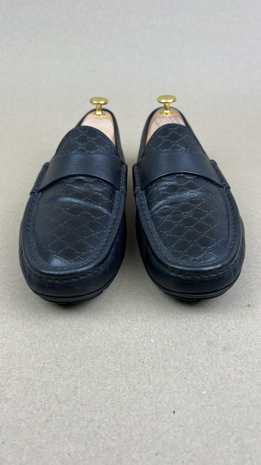 Gucci GUCCI Loafers Leather Moccasins Drivers Shoes GG Monogram Size US 10 / EU 43 - 4 Thumbnail
