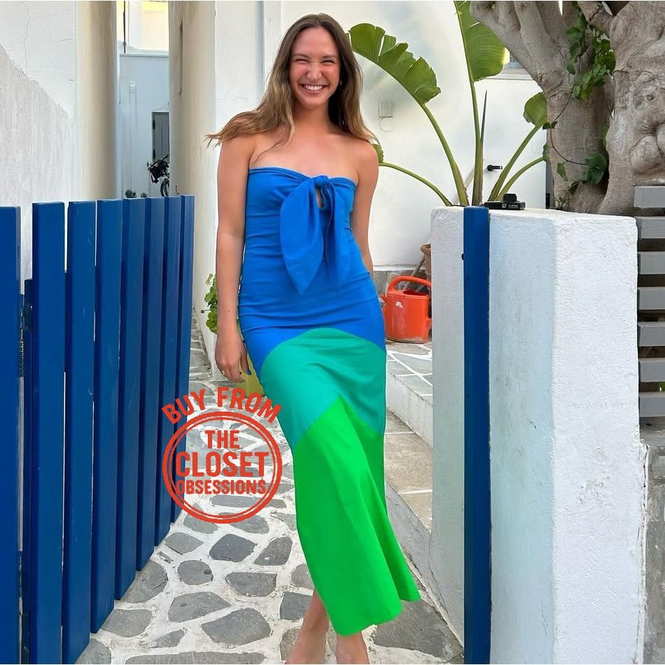 Mango Mango x Simon Miller Colorblock Strapless Maxi Dress NWT Size S / US 4 / IT 40 - 20 Thumbnail