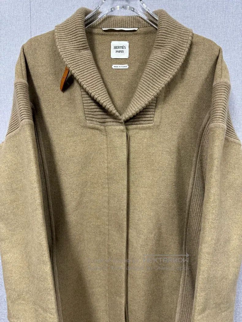 Hermes Hermes Camel Leather Cutaway Big Coat Size XXS / US 00 / IT 34 - 4 Thumbnail