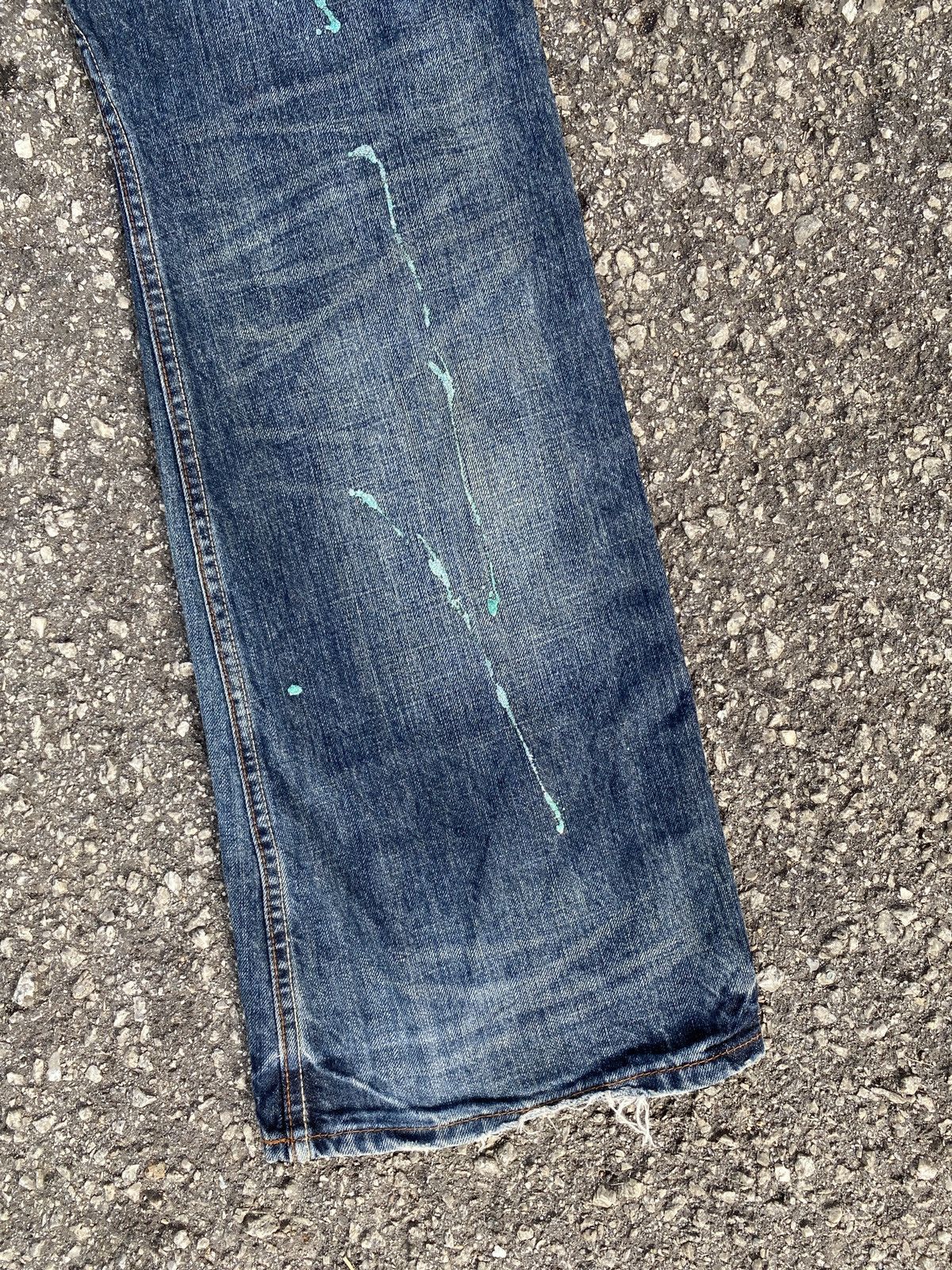 If Six Was Nine × Japanese Brand Flared Root Three Style Distressed Splatter Design Denim Size US 34 / EU 50 - 12 Thumbnail