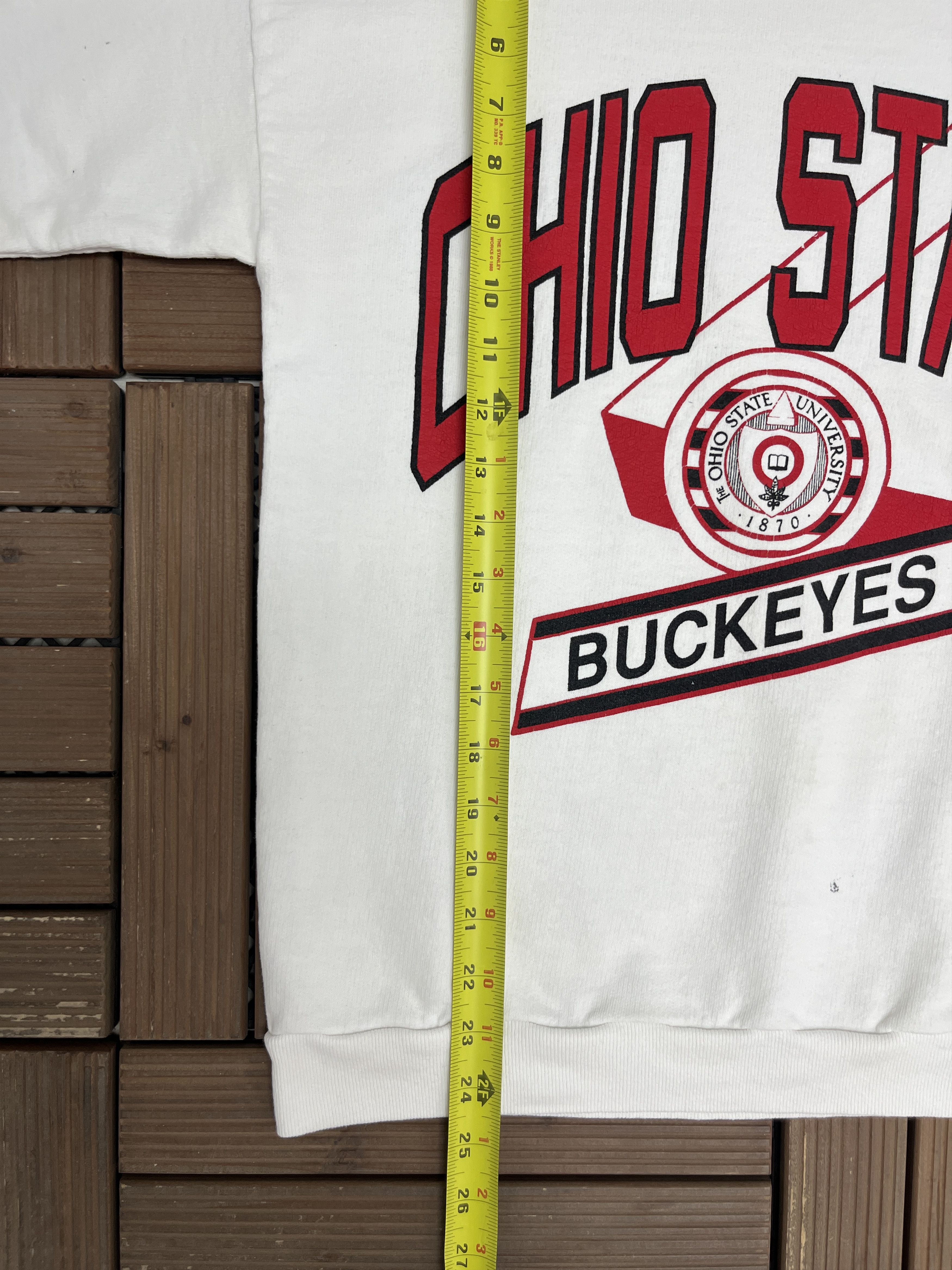 Vintage Ohio State Buckeyes Vintage White Crewneck Sweater Size US M / EU 48-50 / 2 - 8 Thumbnail