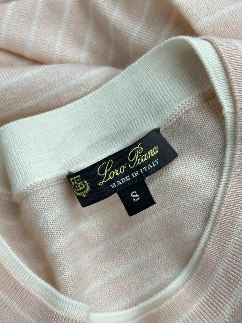 Loro Piana LORO PIANA Pink striped cashmere knit top Size S / US 4 / IT 40 - 5 Thumbnail