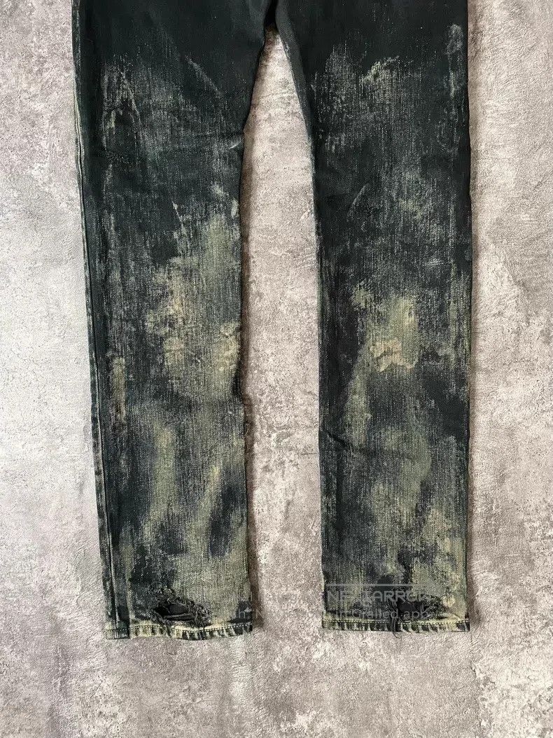 Saint Laurent Paris Saint Laurent Paris Oil-stained worn-out destroyed denim j Size US 32 / EU 48 - 9 Thumbnail