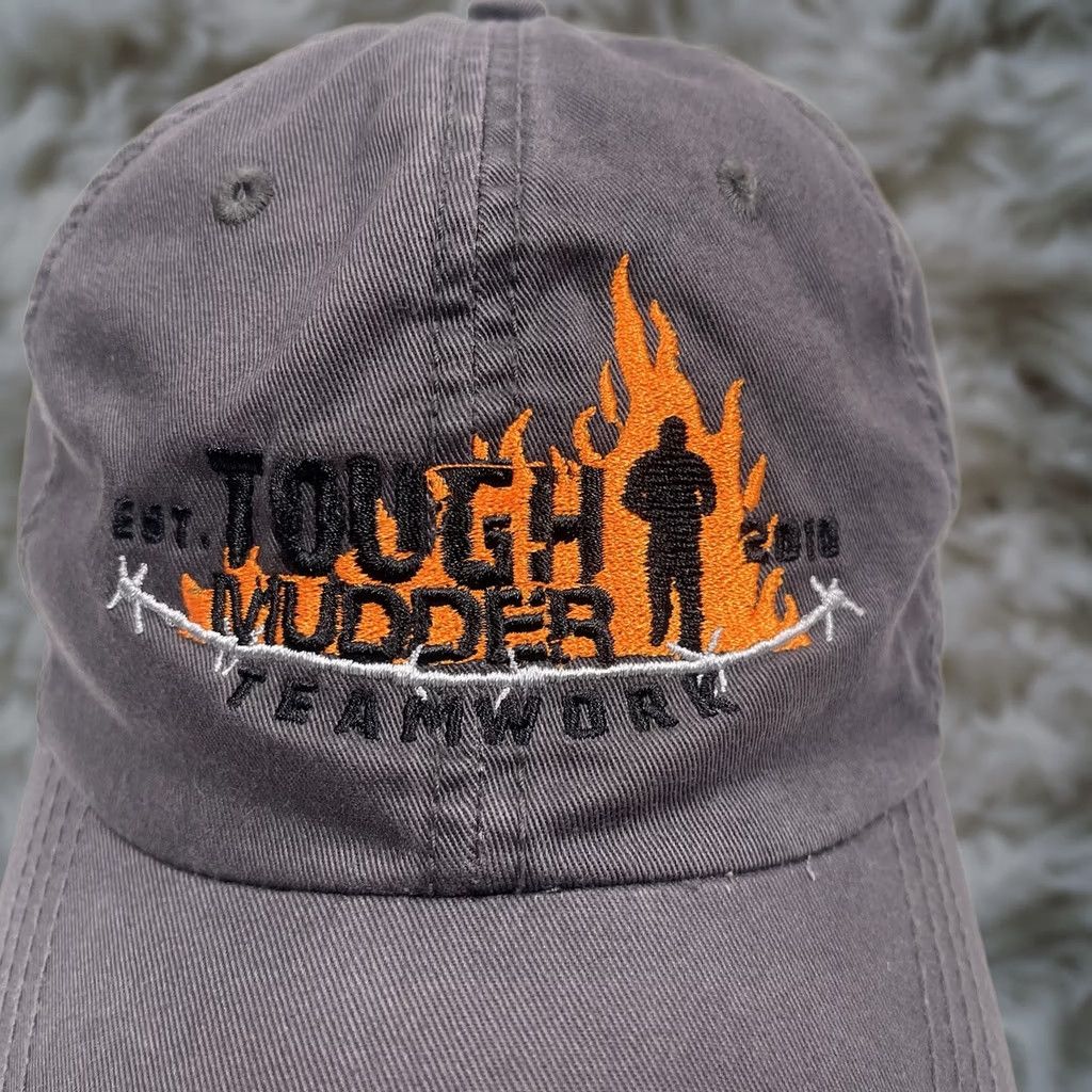 Vintage Ahead Hat Adult Adjustable StrapBack Baseball Cap Gray Tough Mudder Embroidered Size ONE SIZE - 1 Thumbnail